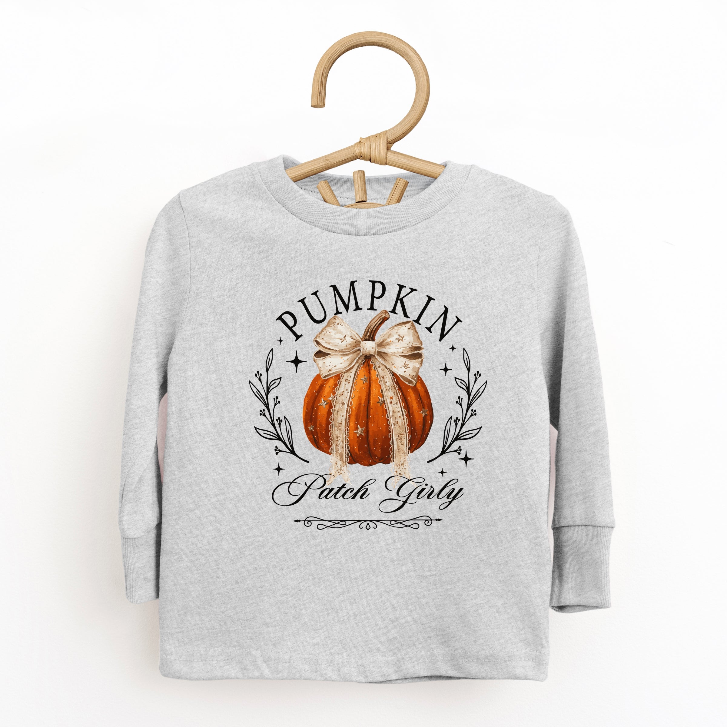 Coquette Pumpkin Patch Girly - Toddler Long Sleeve Graphic Tee and Youth Long Sleeve Graphic T-Shirt
