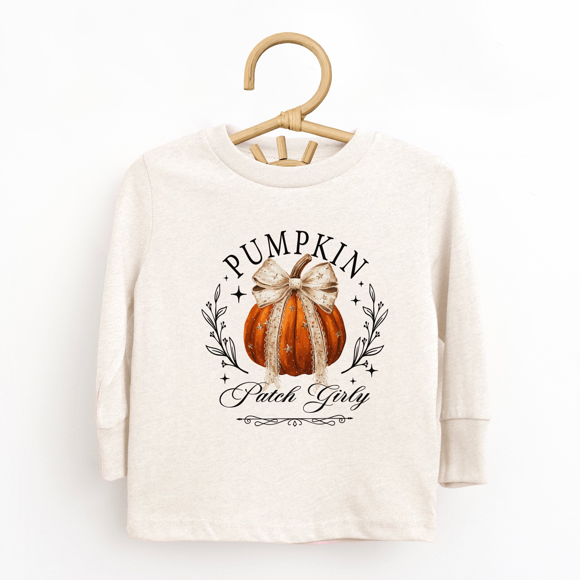 Coquette Pumpkin Patch Girly - Toddler Long Sleeve Graphic Tee and Youth Long Sleeve Graphic T-Shirt