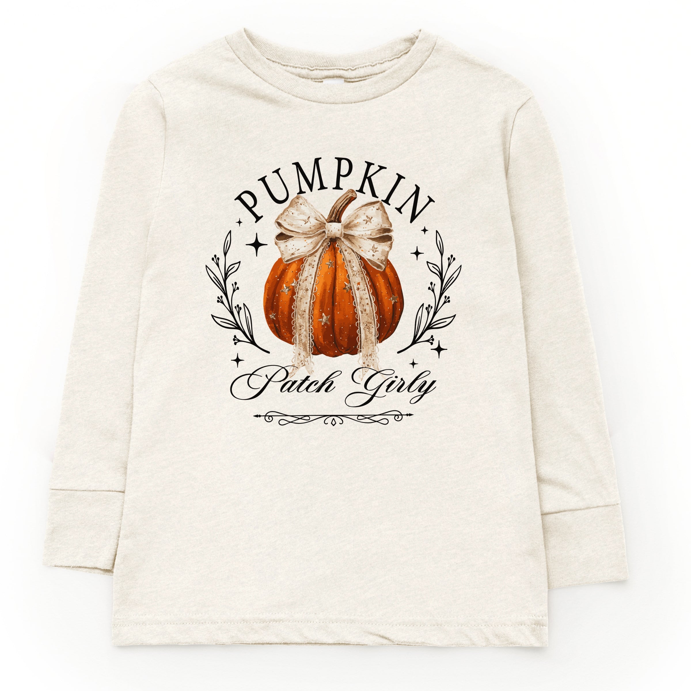 Coquette Pumpkin Patch Girly - Toddler Long Sleeve Graphic Tee and Youth Long Sleeve Graphic T-Shirt