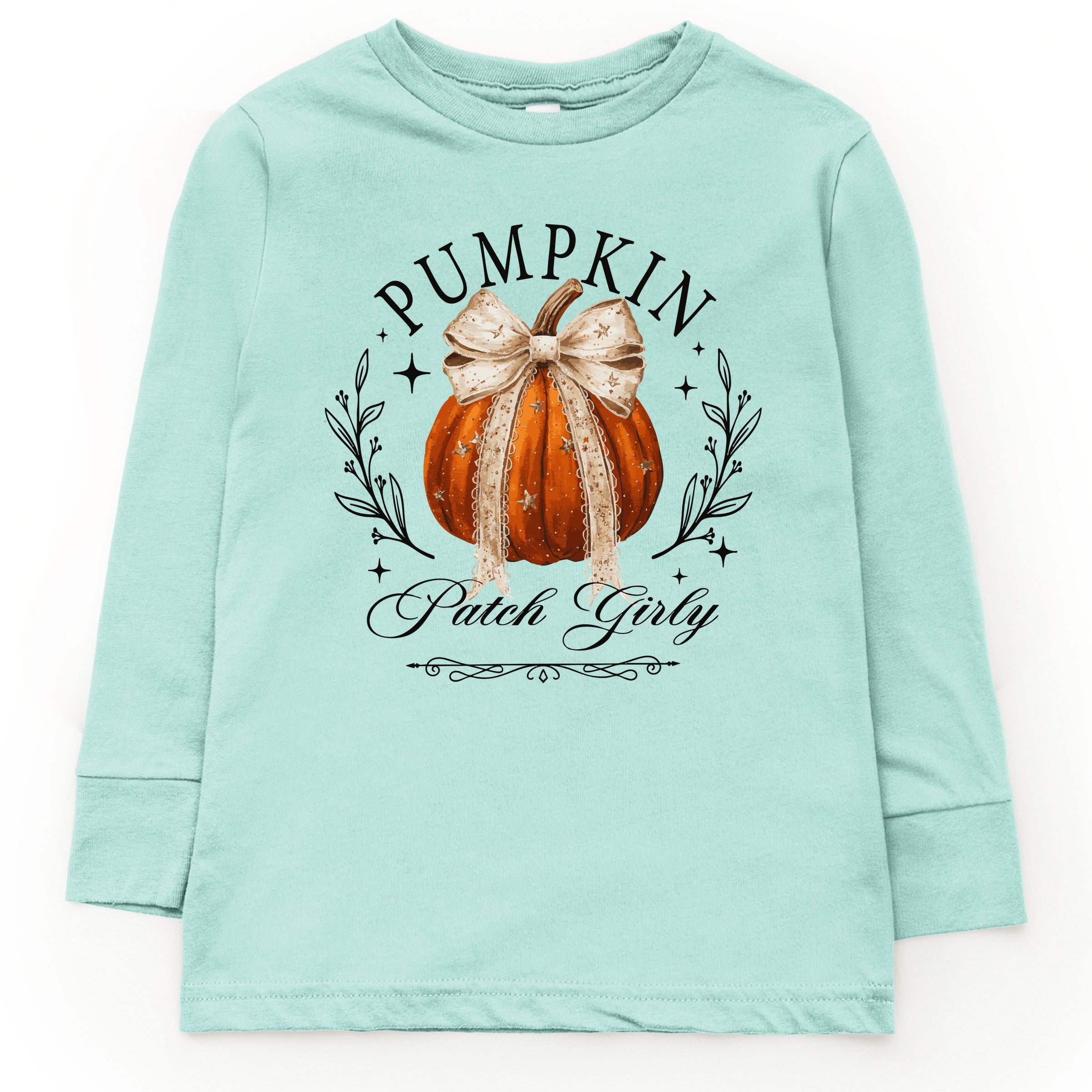 Coquette Pumpkin Patch Girly - Toddler Long Sleeve Graphic Tee and Youth Long Sleeve Graphic T-Shirt