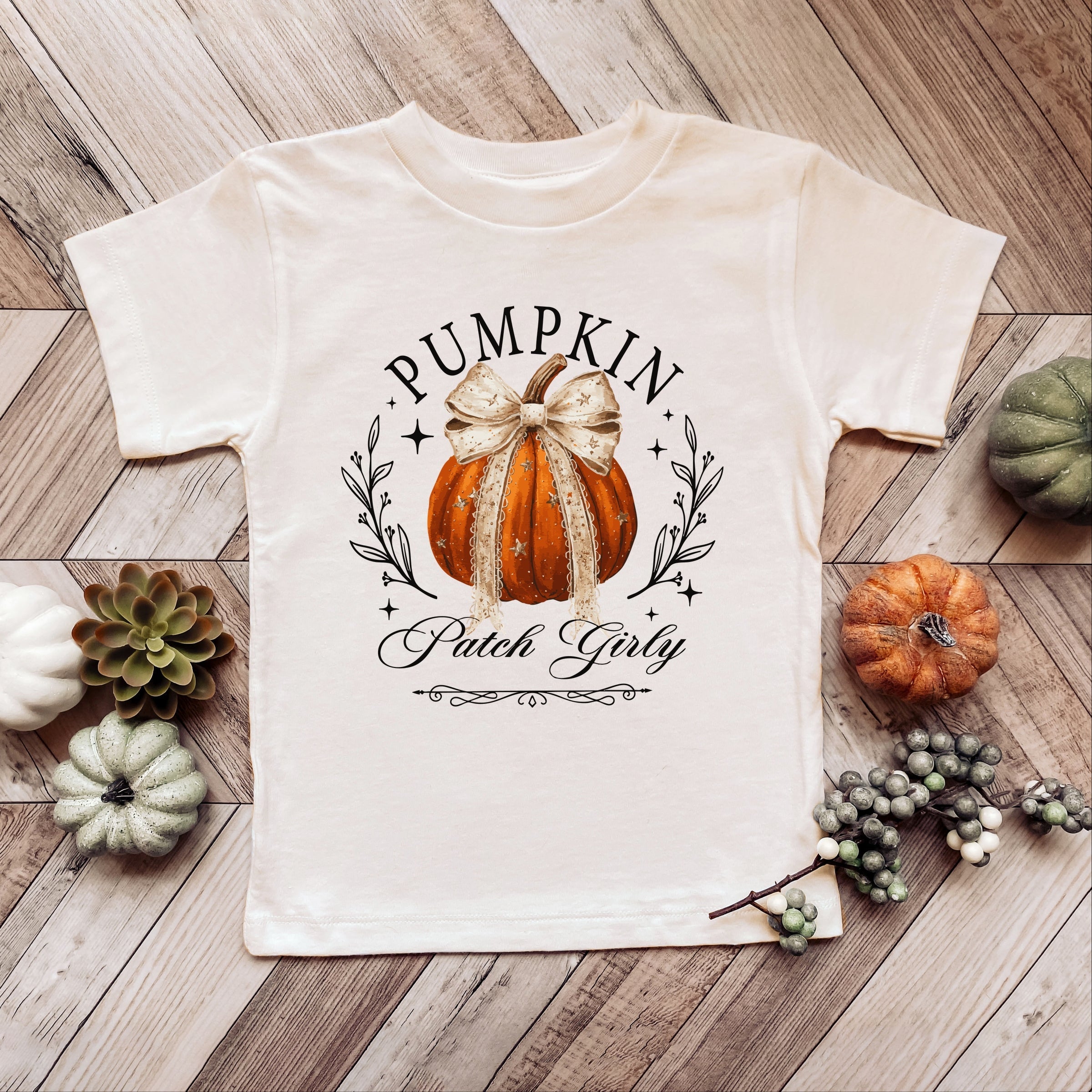 Coquette Pumpkin Patch Girly - Youth Short Sleeve Graphic T-Shirt and Toddler Short Sleeve Graphic T-Shirt
