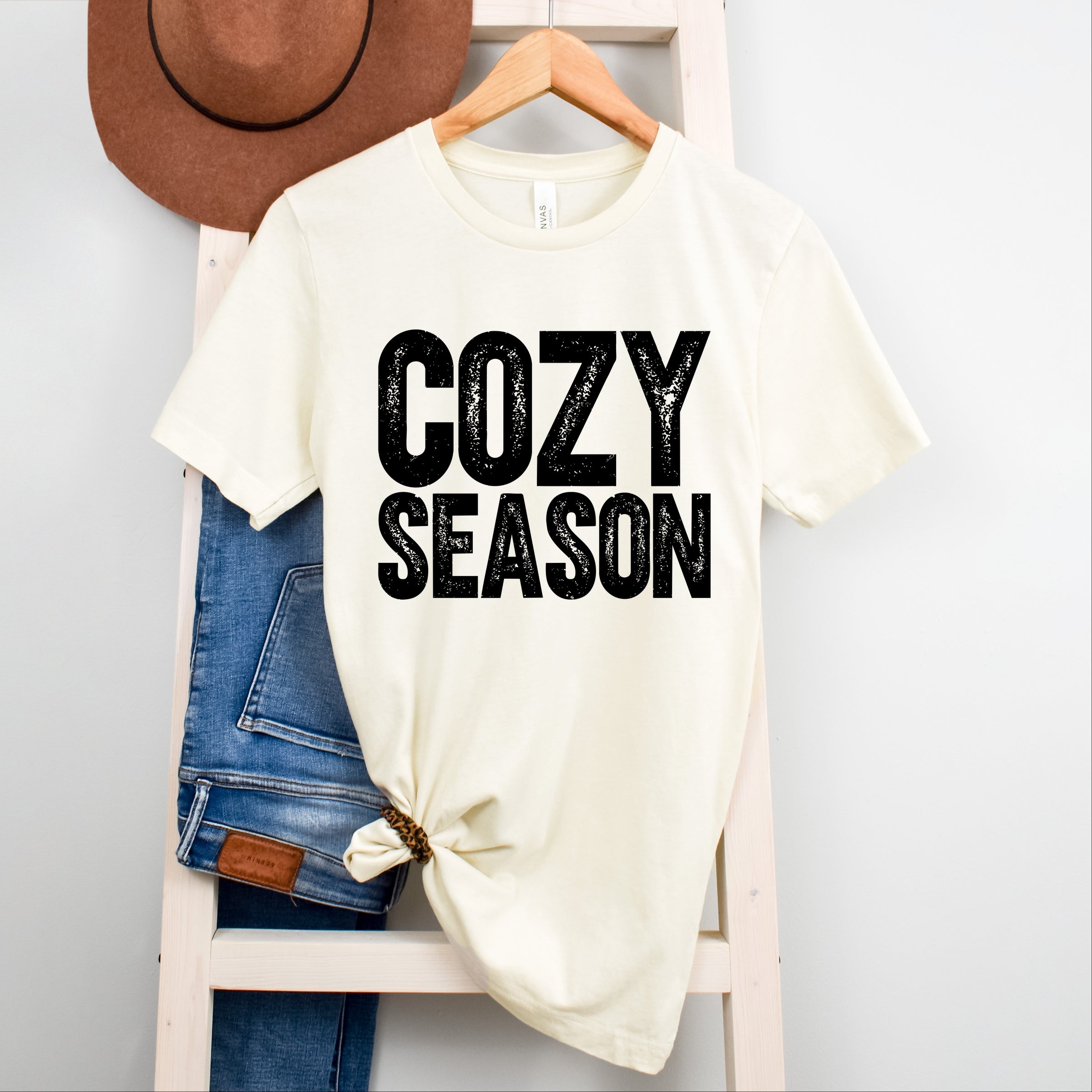Cozy Season Bold Distressed - Women's Short Sleeve Graphic T-Shirt
