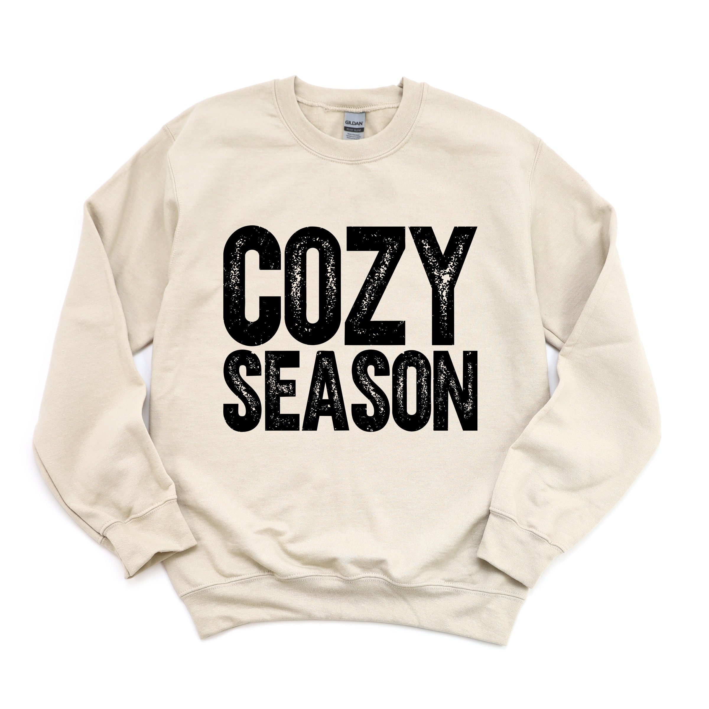 Cozy Season Bold Distressed - Women's Graphic Sweatshirt