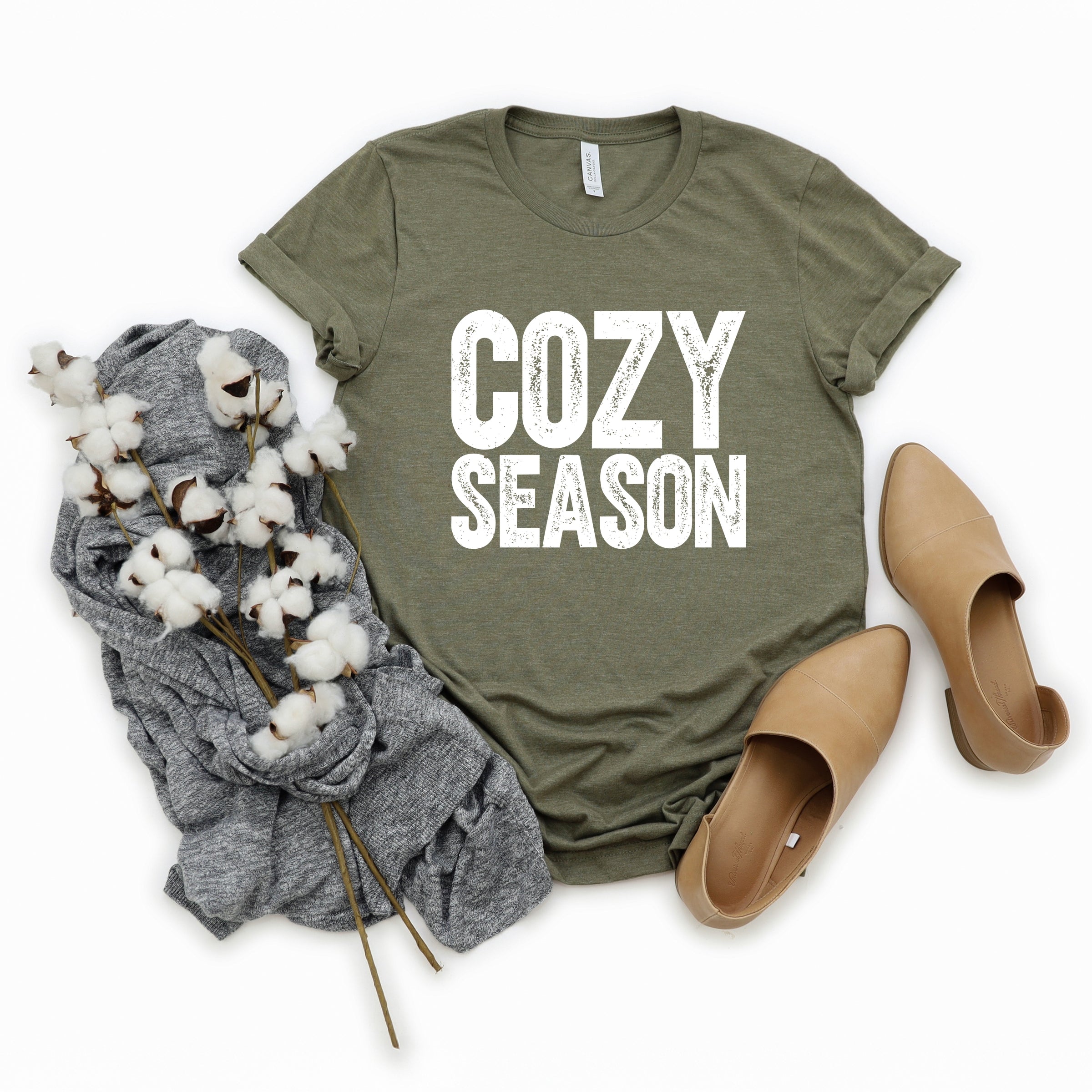 Cozy Season Bold Distressed - Women's Short Sleeve Graphic T-Shirt