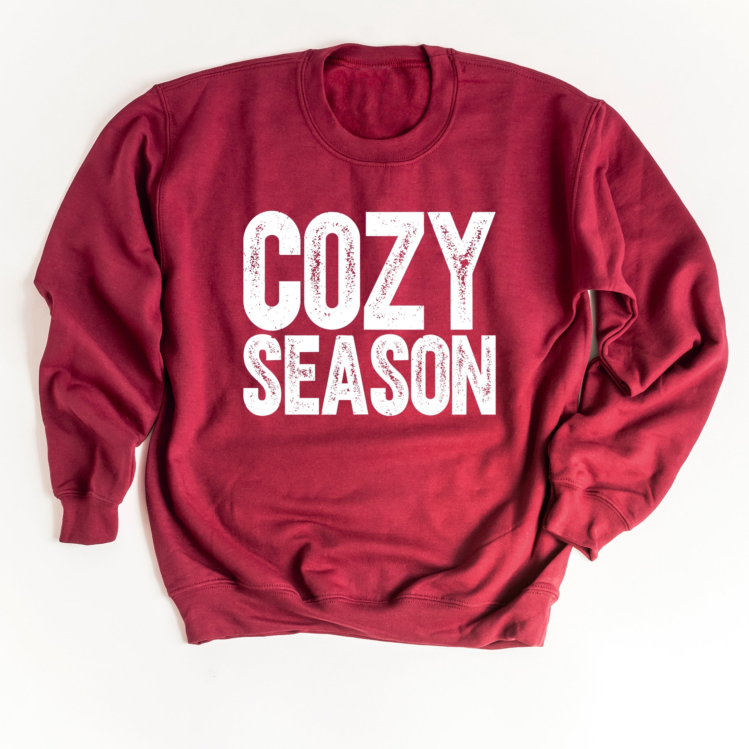 Cozy Season Bold Distressed - Women's Graphic Sweatshirt