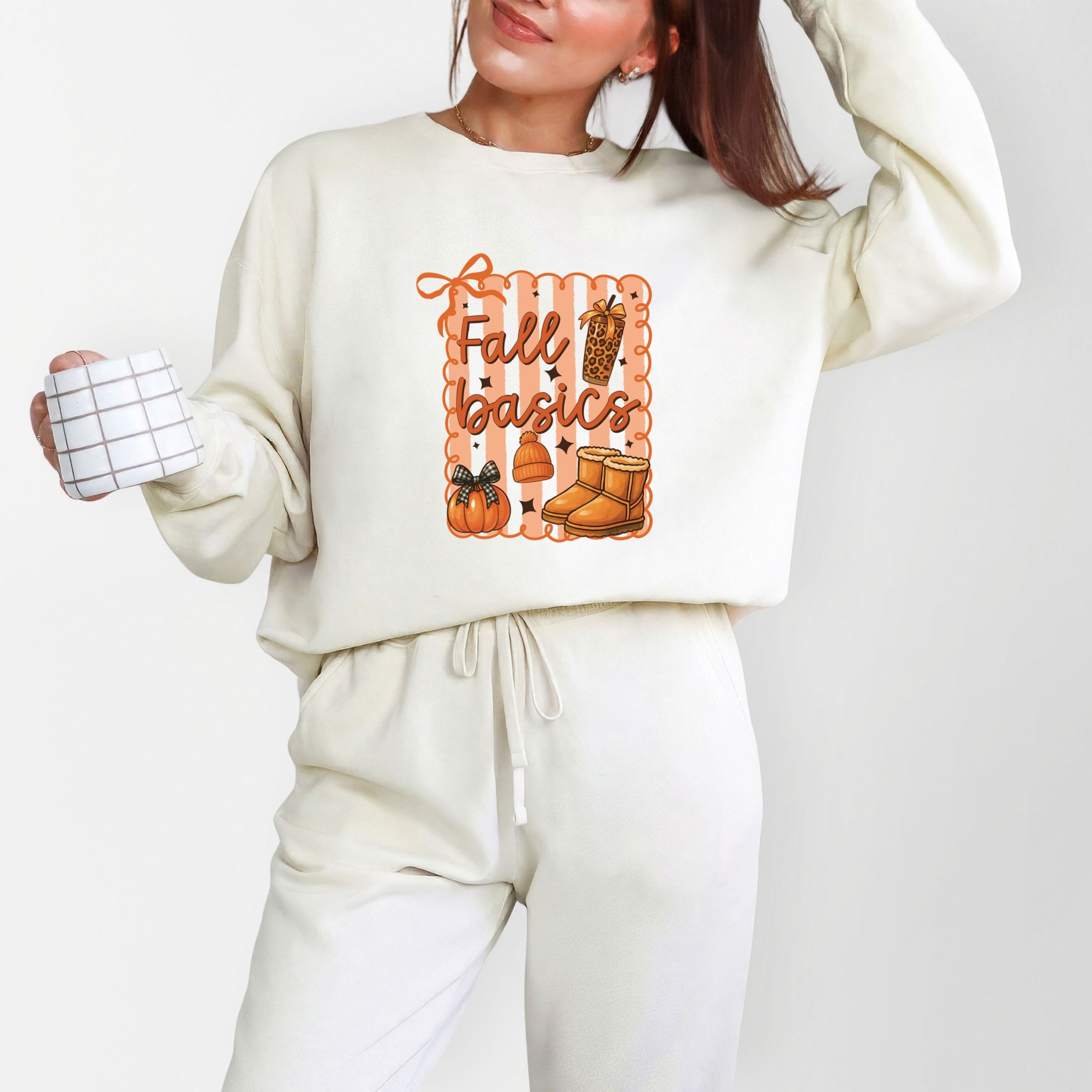 Fall Basics Boots Striped - Women's Lightweight Garment Dyed Sweatshirt