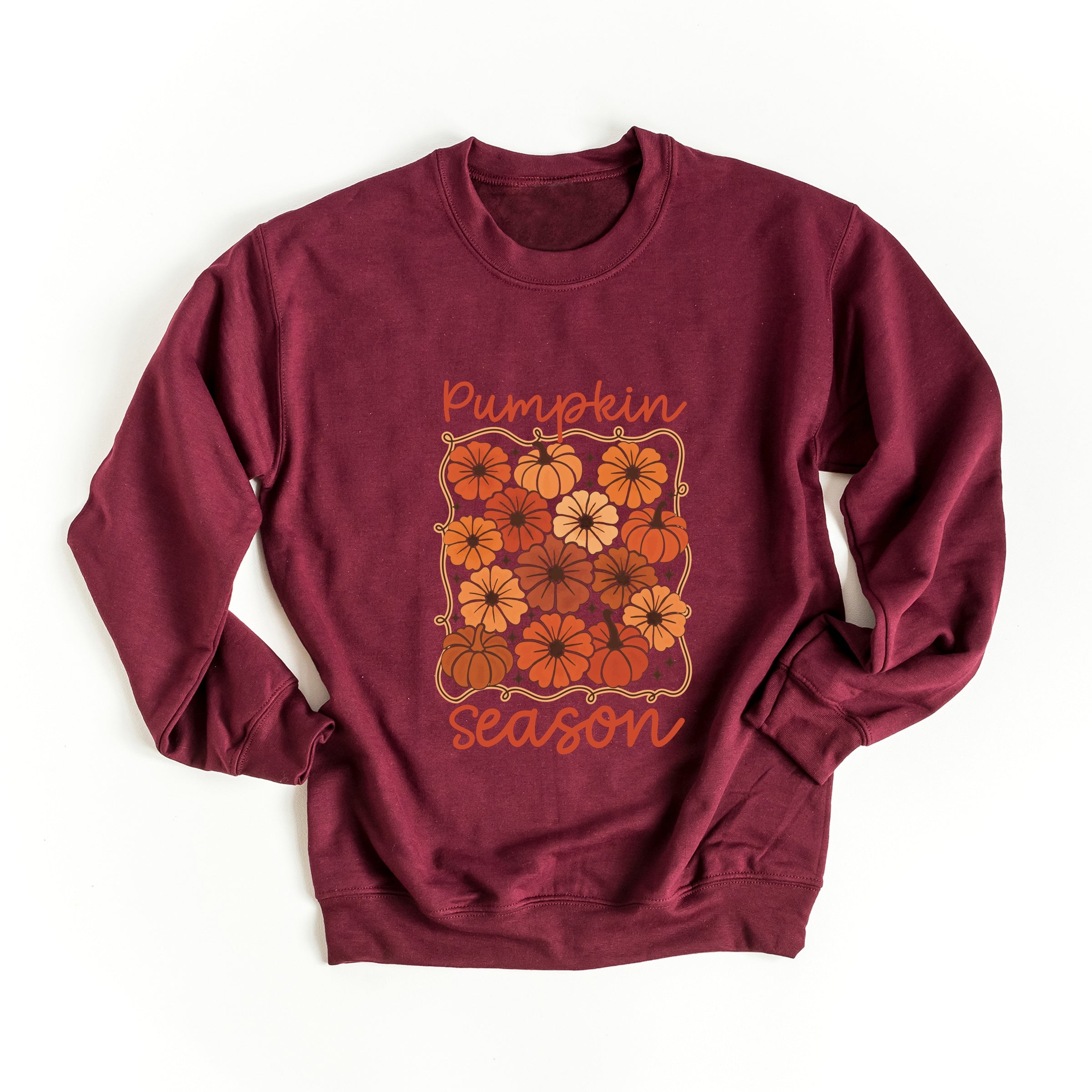 Pumpkin Season Floral - Women's Graphic Sweatshirt