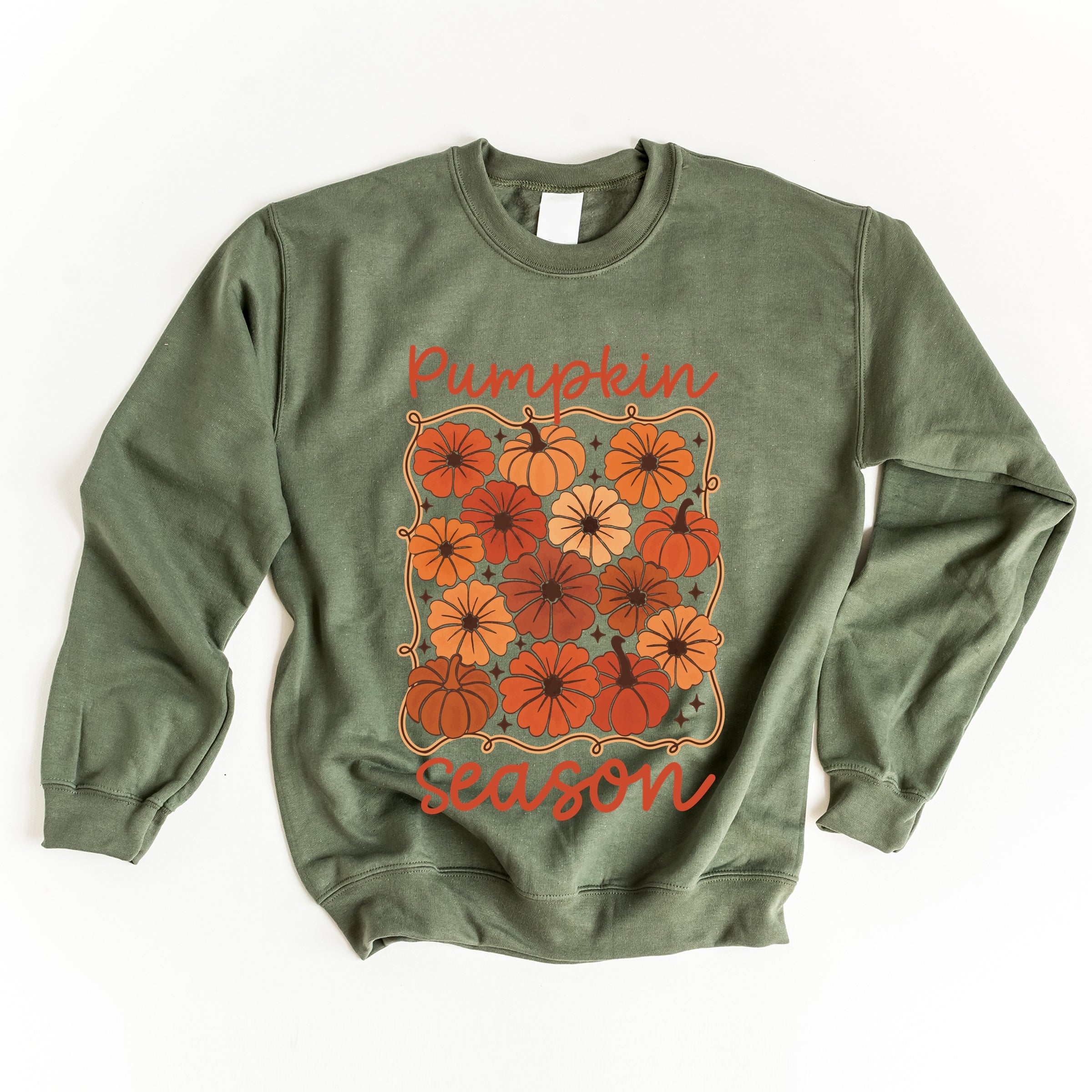 Pumpkin Season Floral - Women's Graphic Sweatshirt