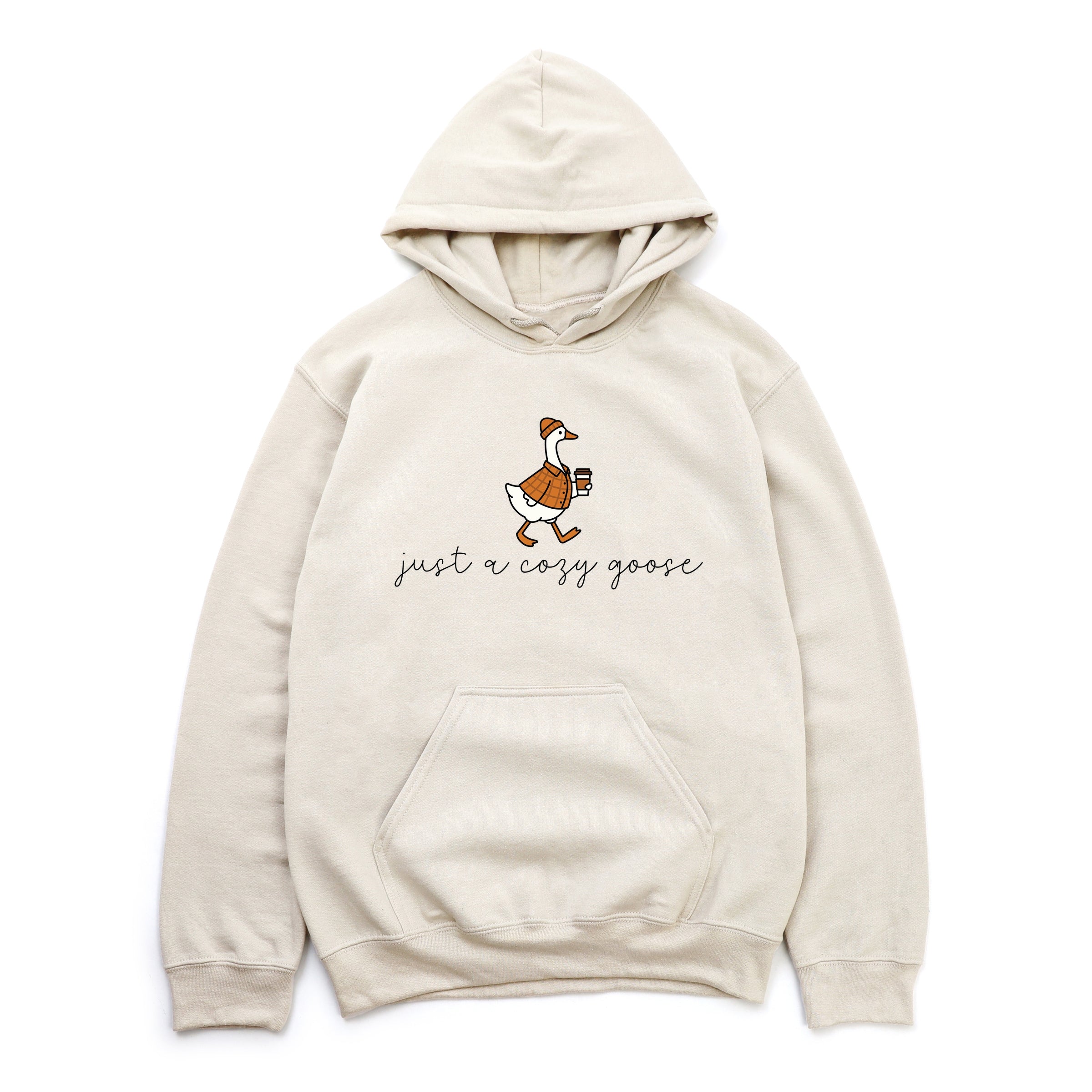 Just A Cozy Goose Plaid - Women's Graphic Hoodie