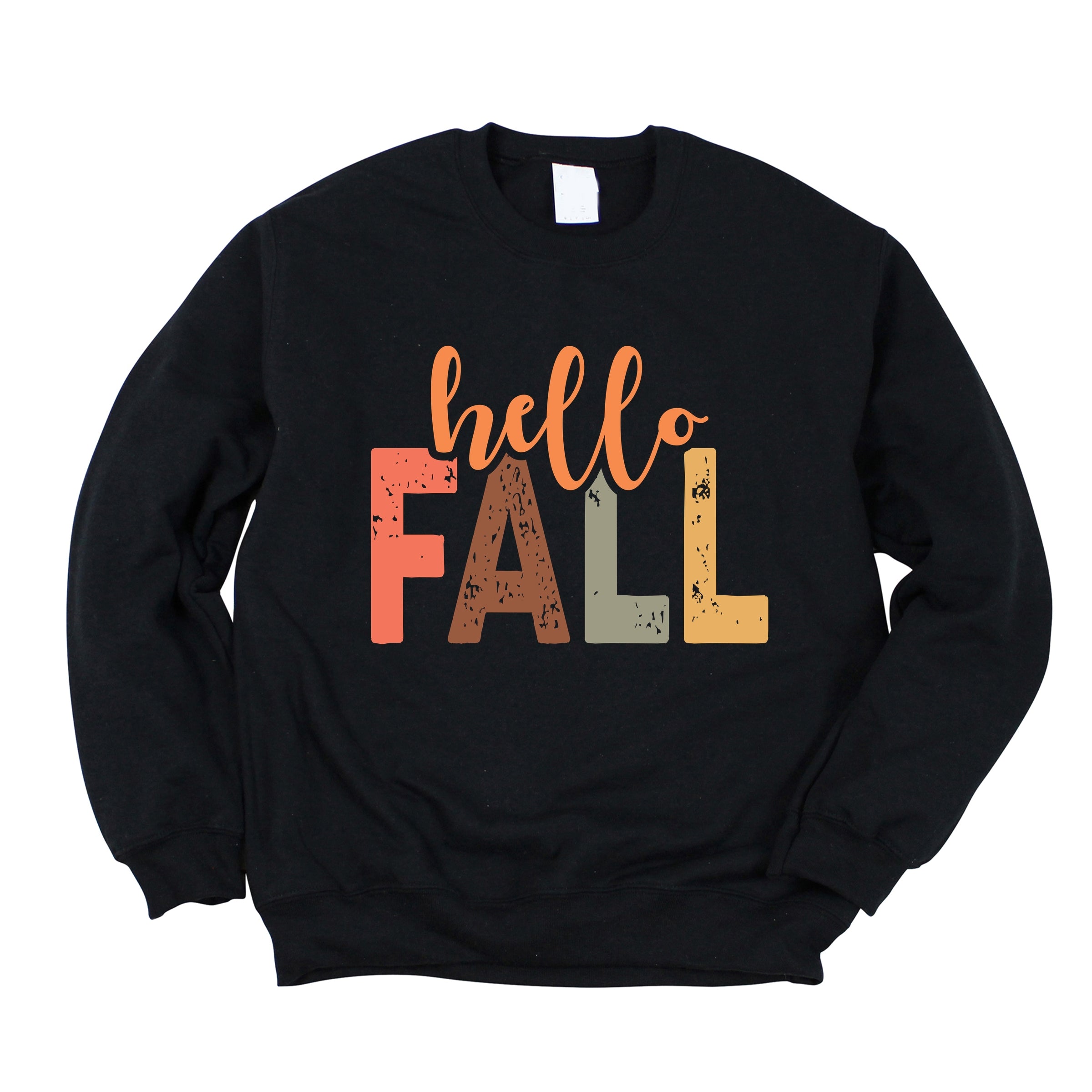 Hello Fall Cursive Block -  Women's Graphic Sweatshirt