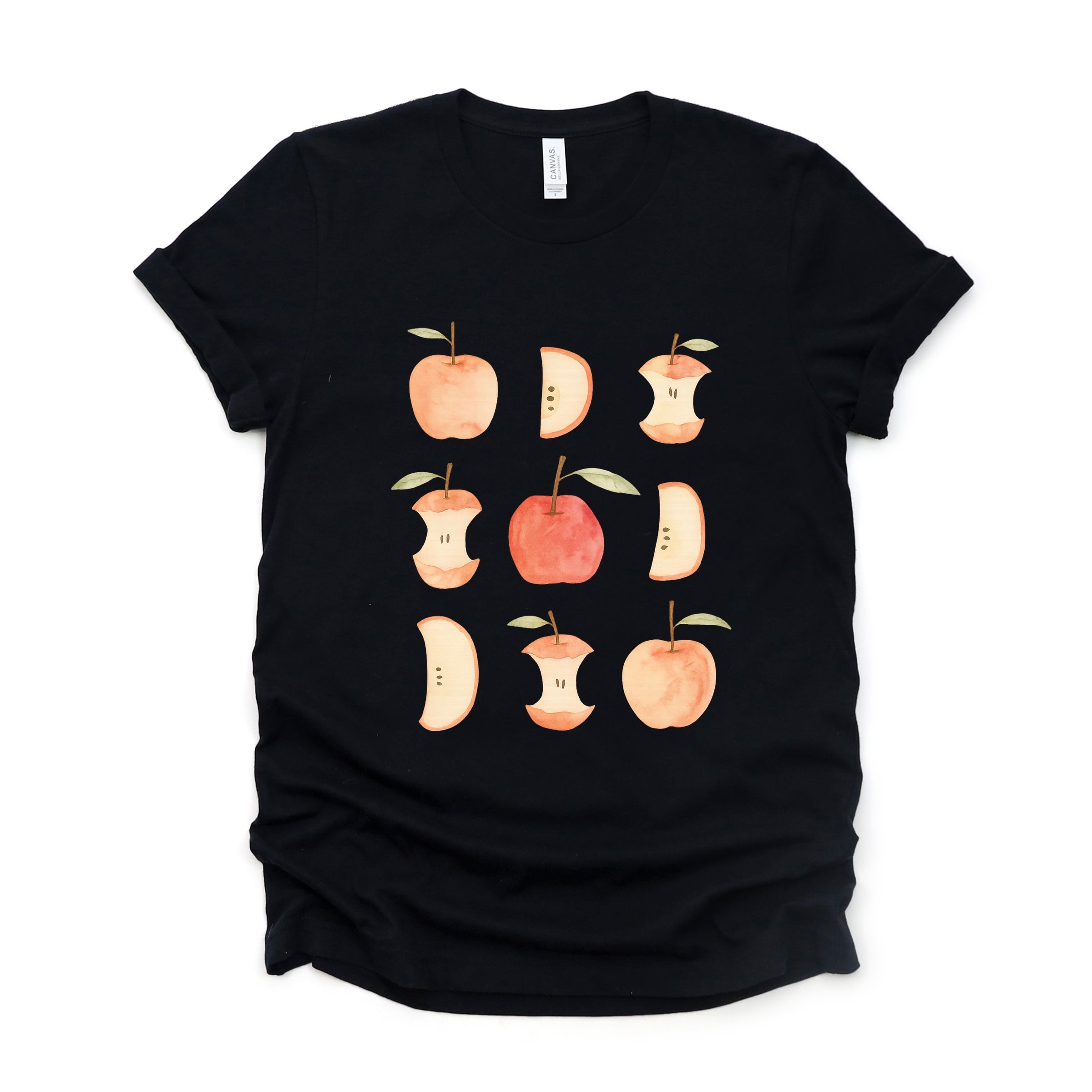 Watercolor Apple Chart shirt design - Short Sleeve Tee