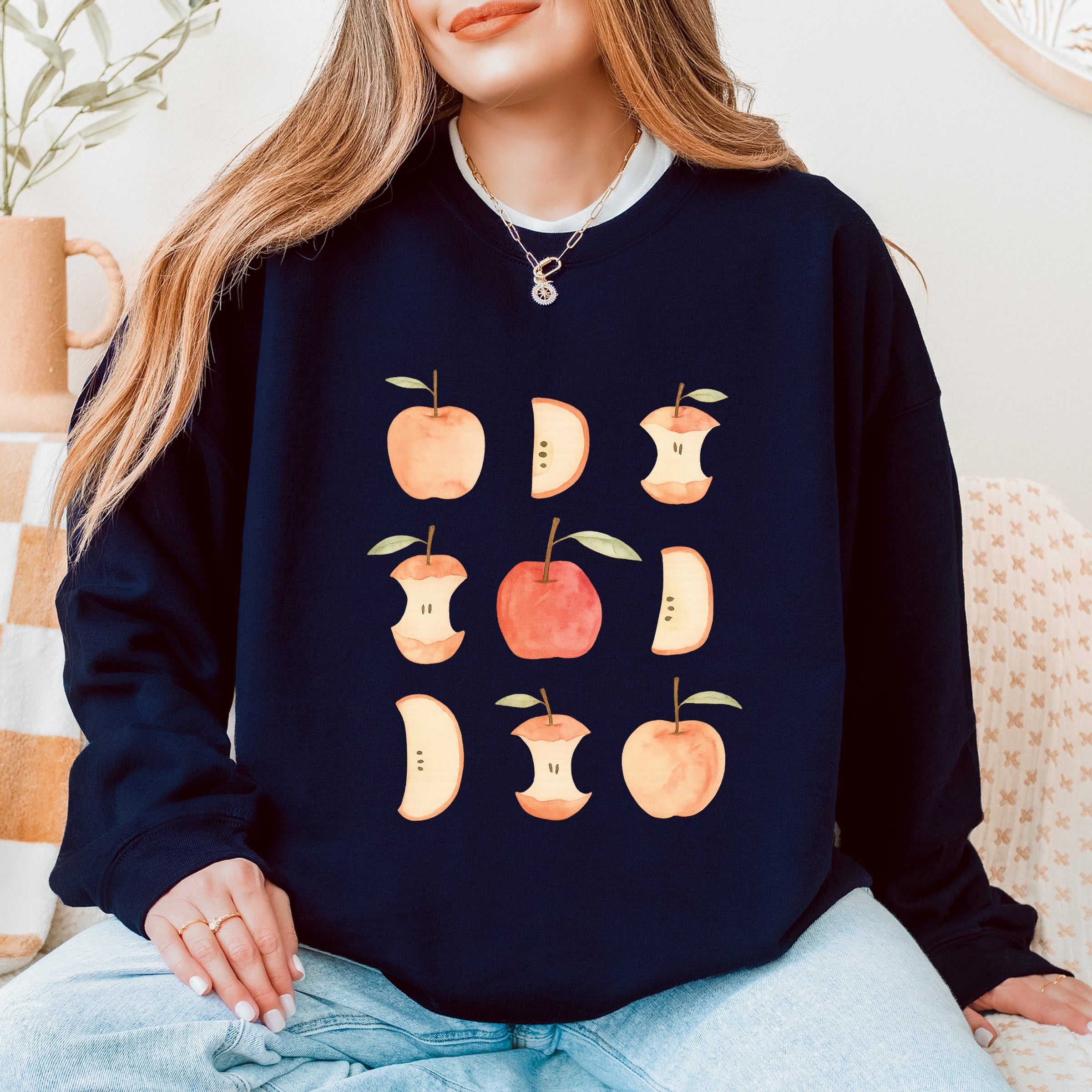 Watercolor Apple Chart shirt design - Sweatshirt