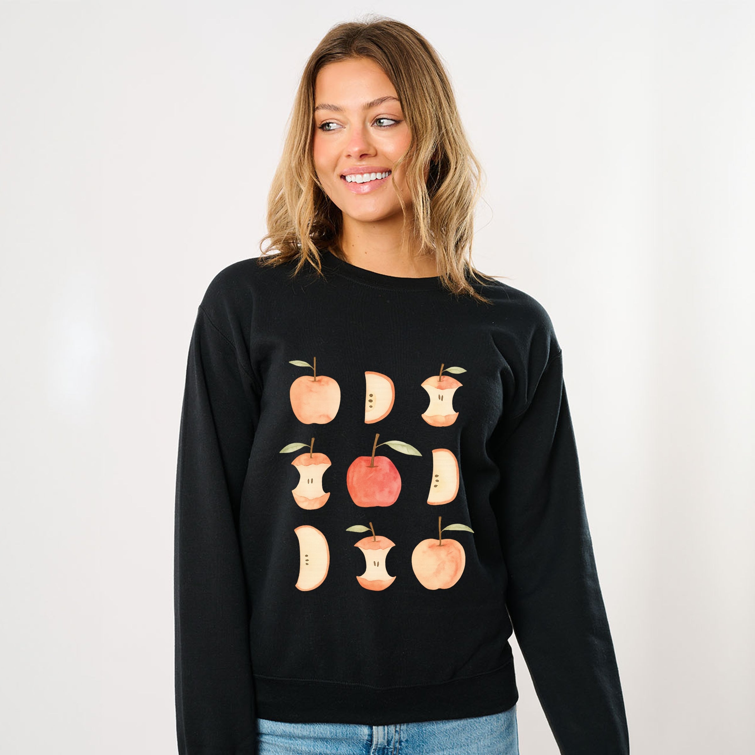 Watercolor Apple Chart shirt design - Sweatshirt