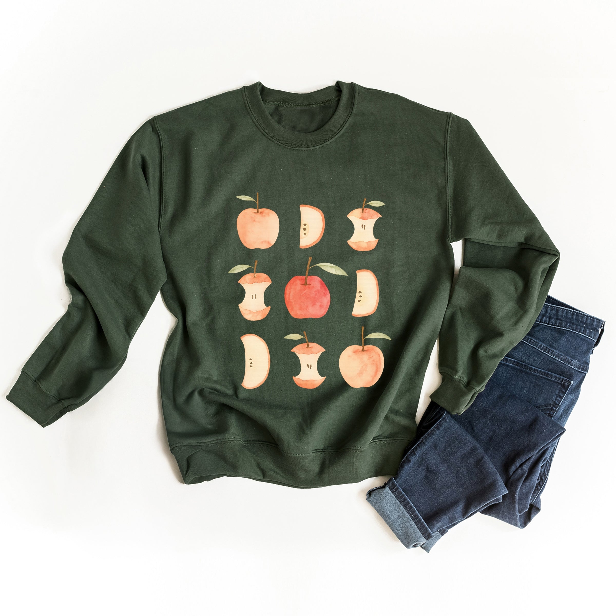 Watercolor Apple Chart shirt design - Sweatshirt