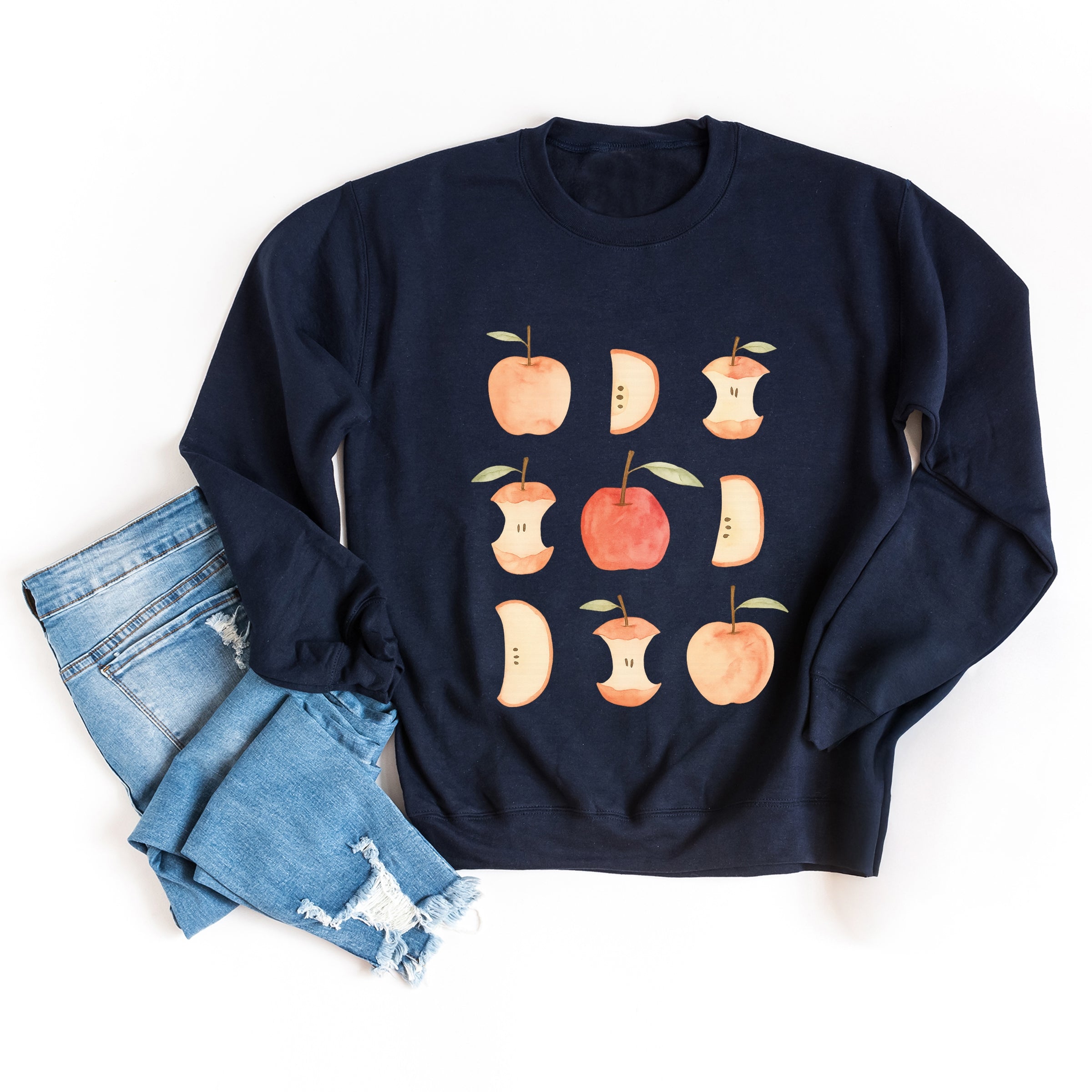 Watercolor Apple Chart shirt design - Sweatshirt