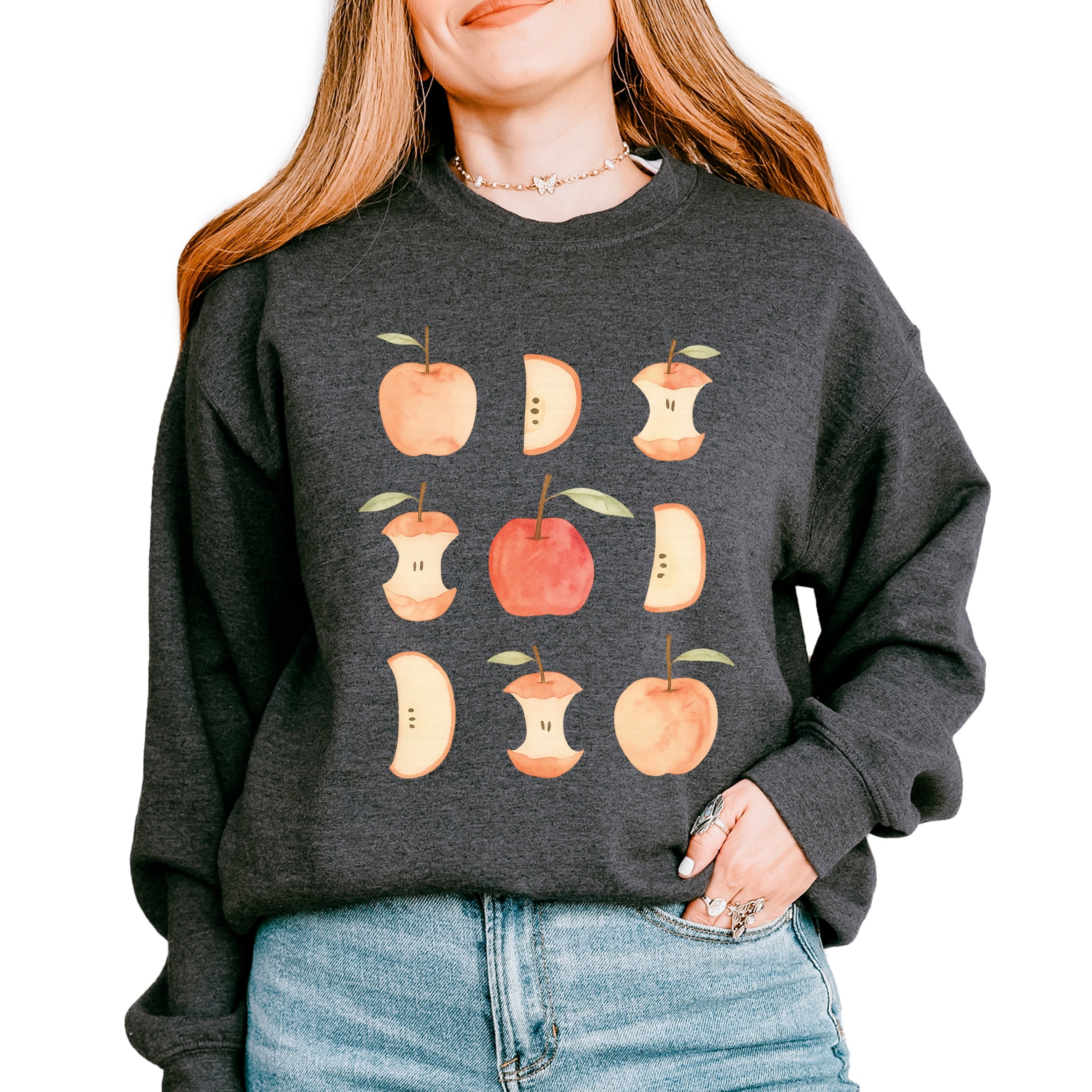 Watercolor Apple Chart shirt design - Sweatshirt