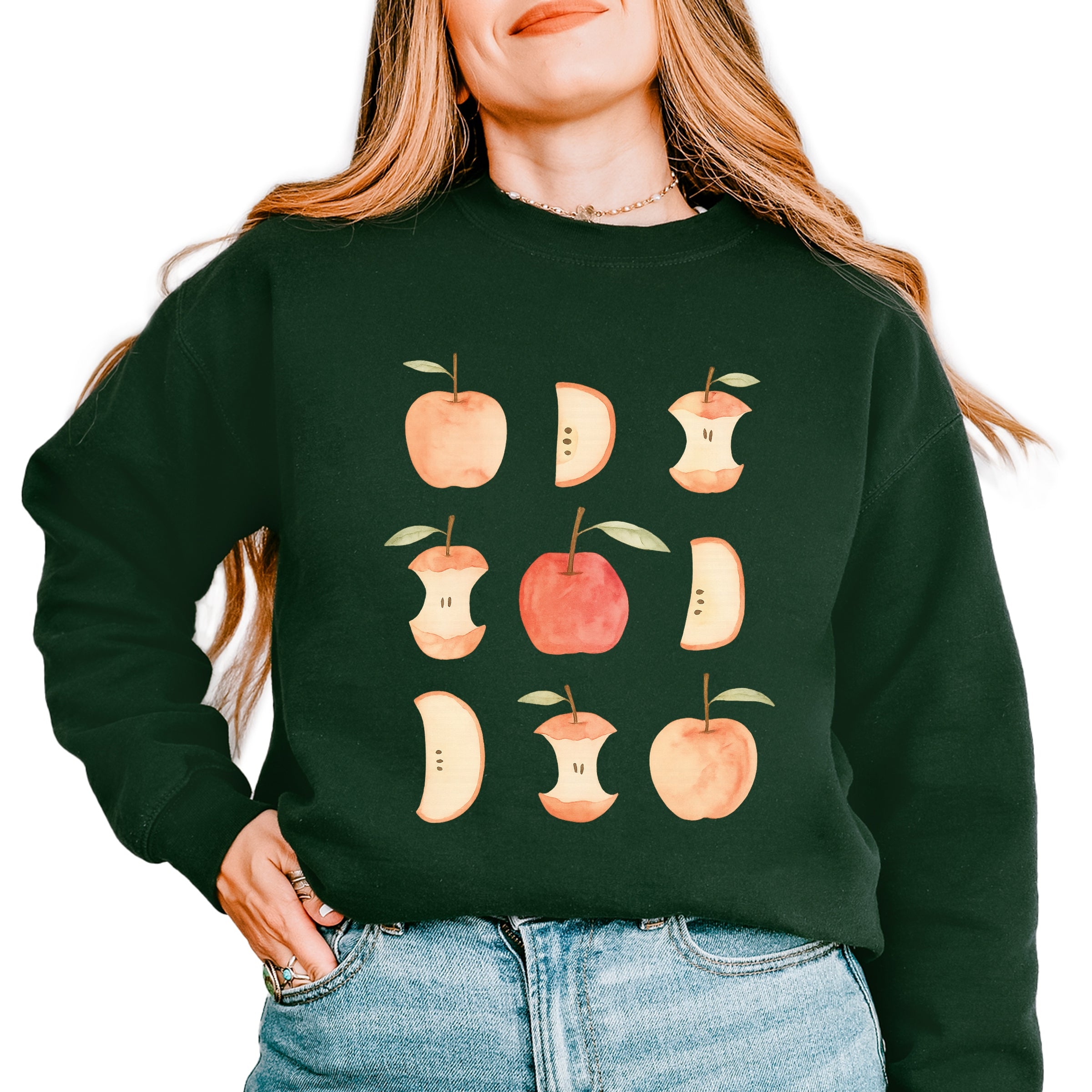 Watercolor Apple Chart shirt design - Sweatshirt