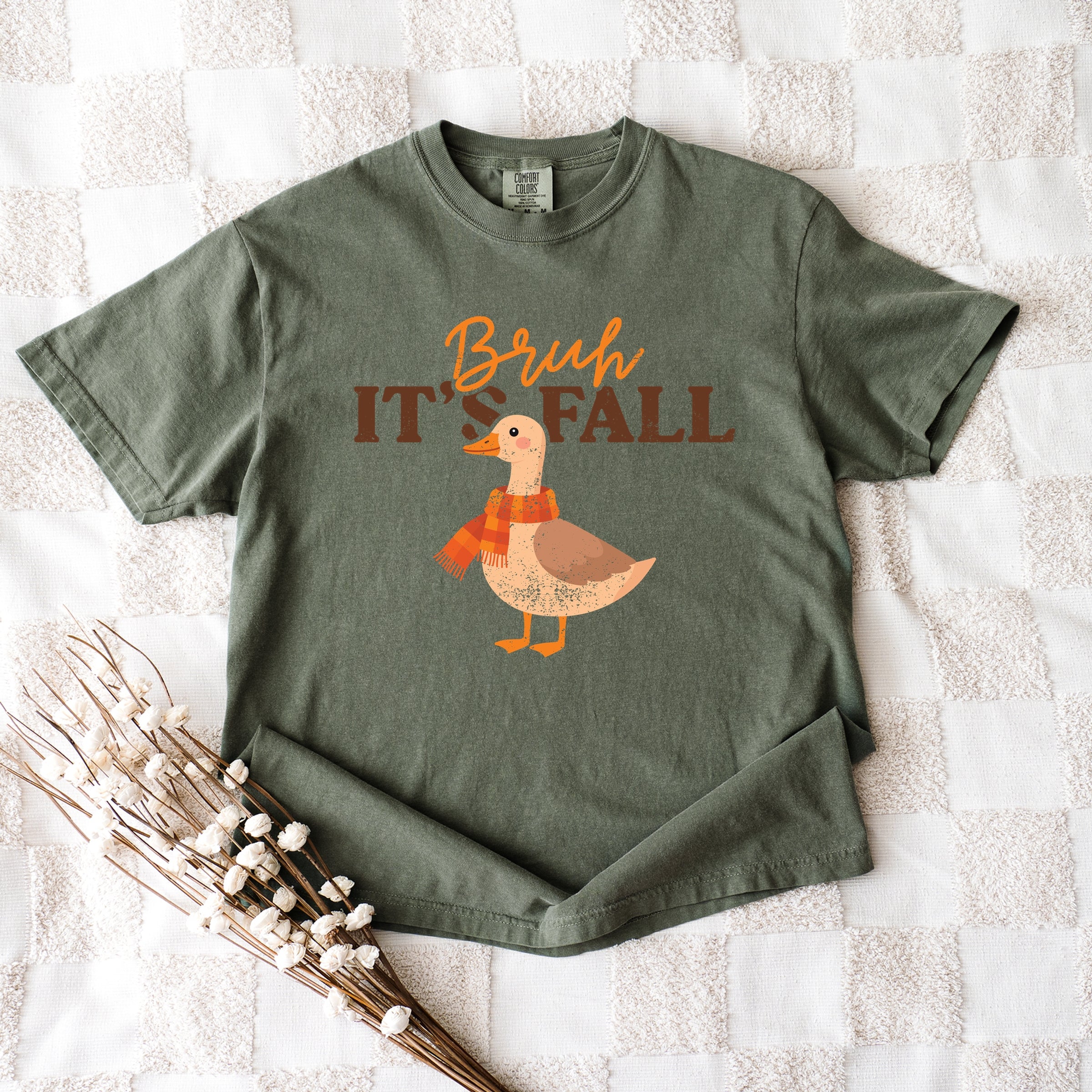 Bruh It's Fall Goose - Garment Dyed Tee