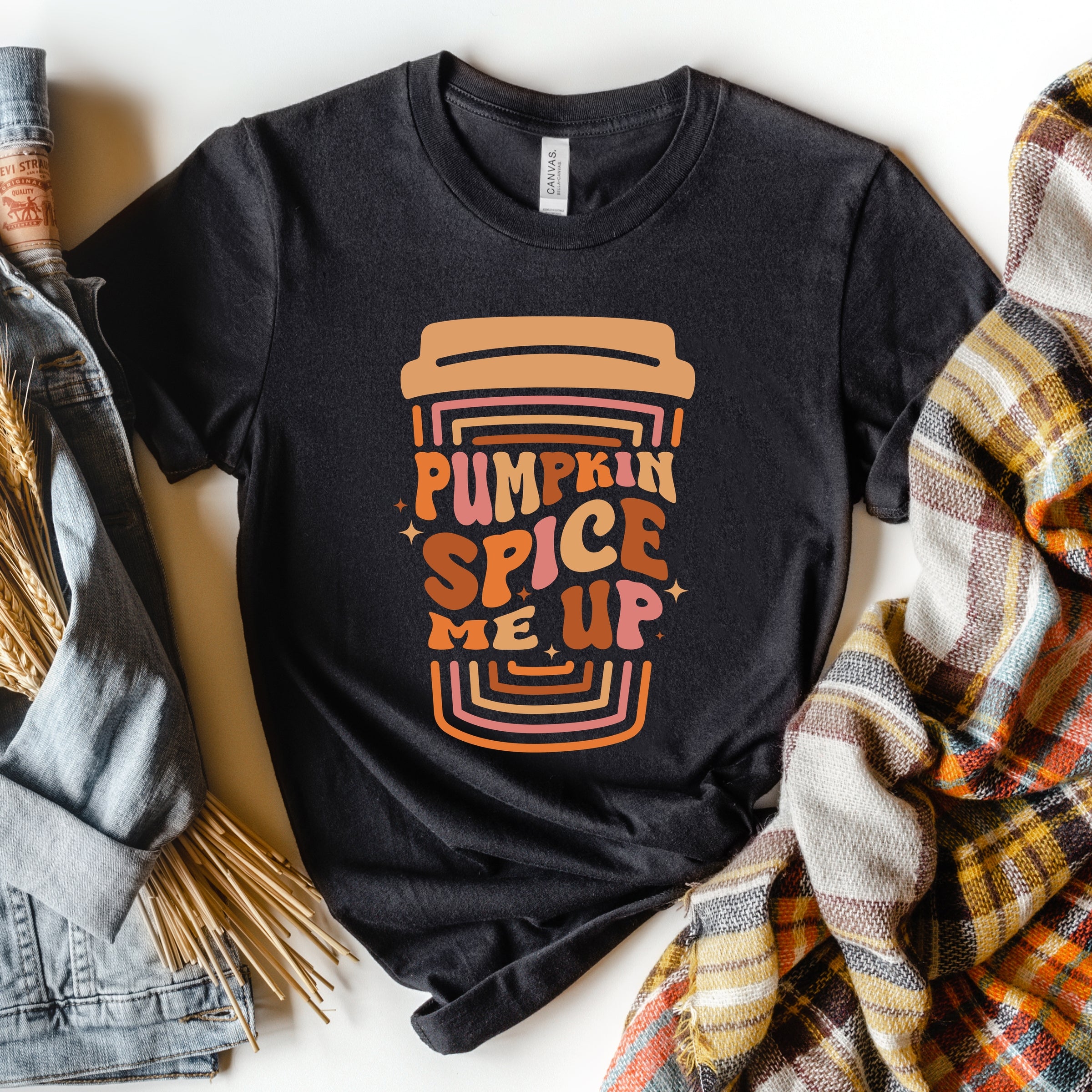 Pumpkin Spice Me Up Cup - Women's Short Sleeve Graphic T-Shirt
