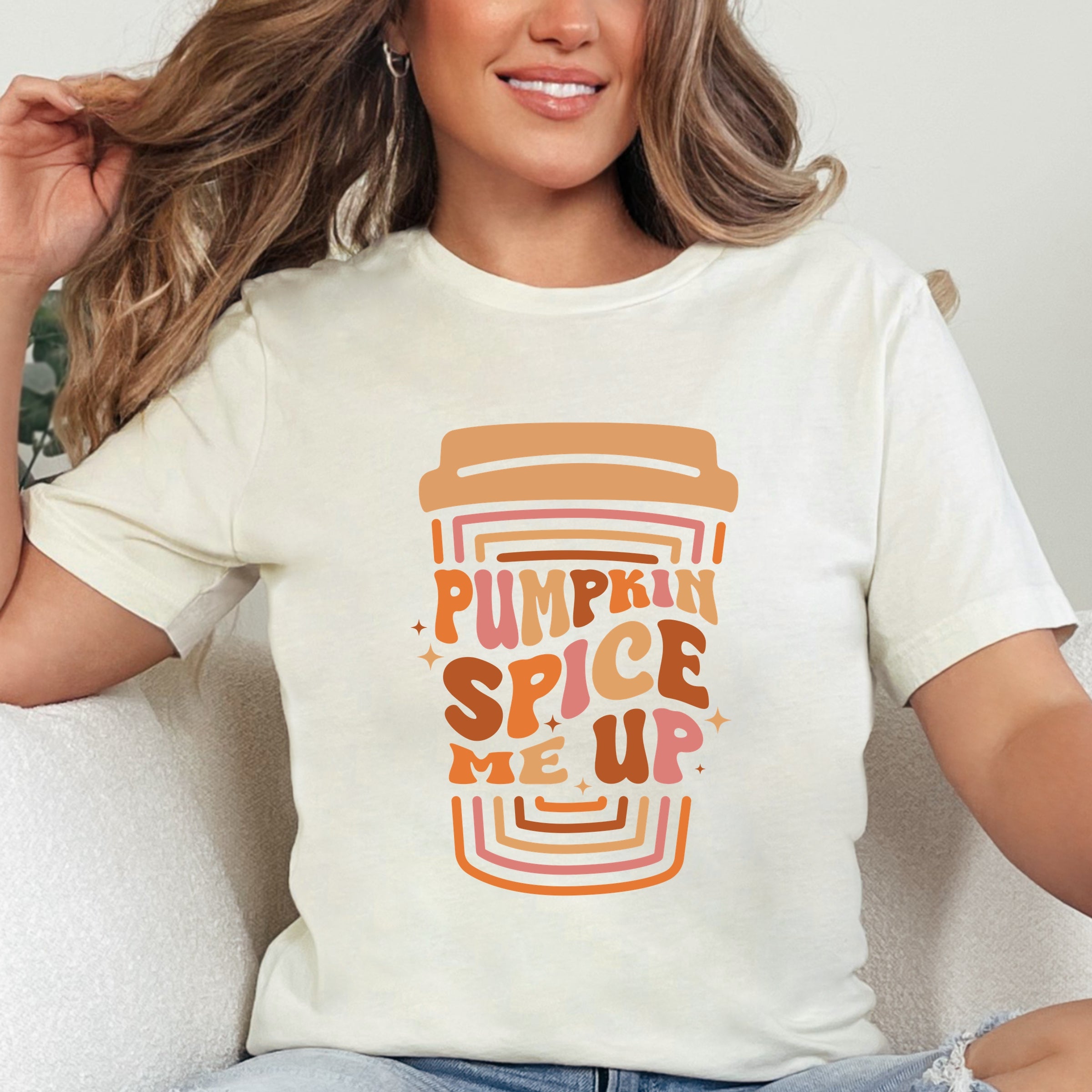 Pumpkin Spice Me Up Cup - Women's Short Sleeve Graphic T-Shirt