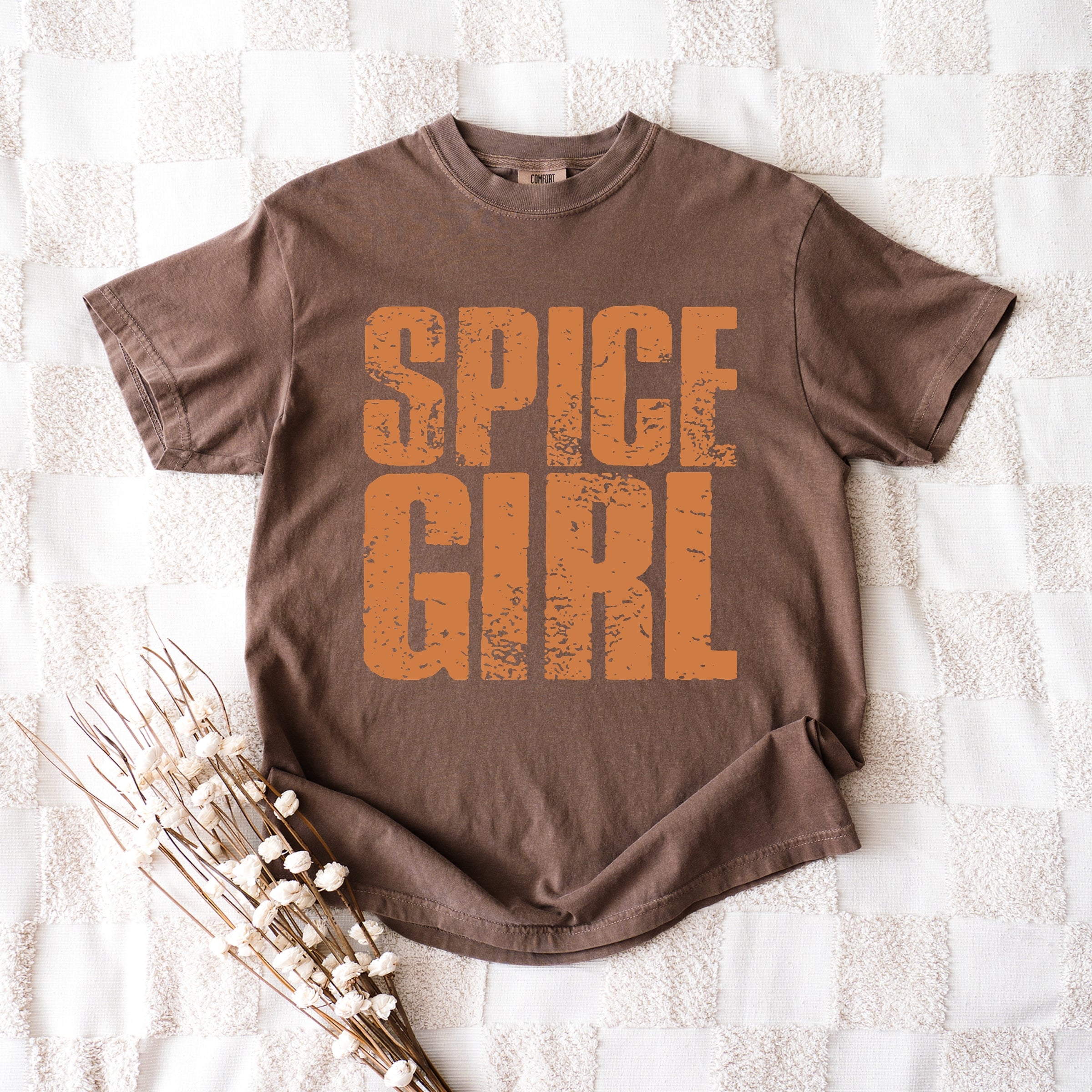 Spice Girl Distressed - Women's Garment Dyed Graphic T-Shirt
