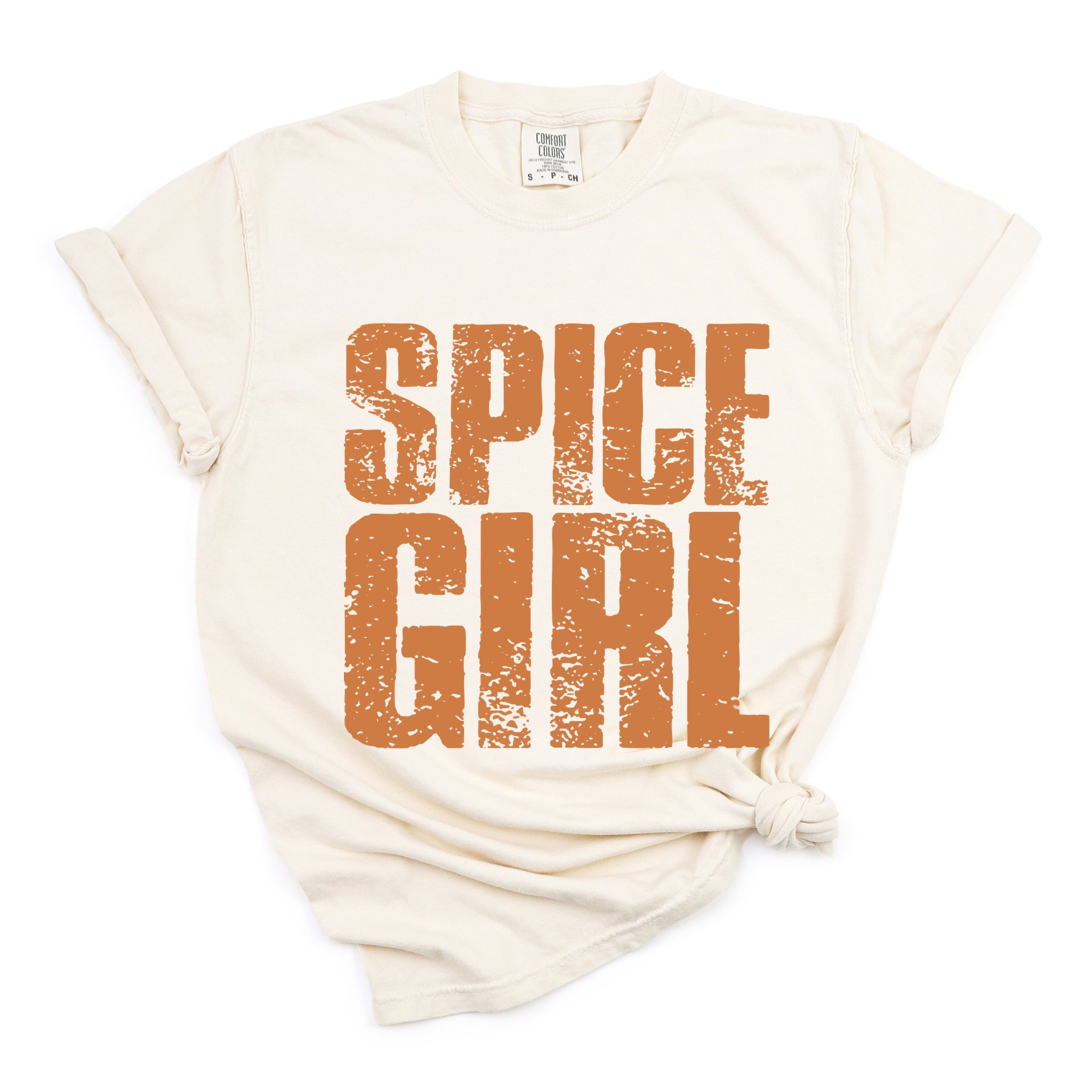 Spice Girl Distressed - Women's Garment Dyed Graphic T-Shirt