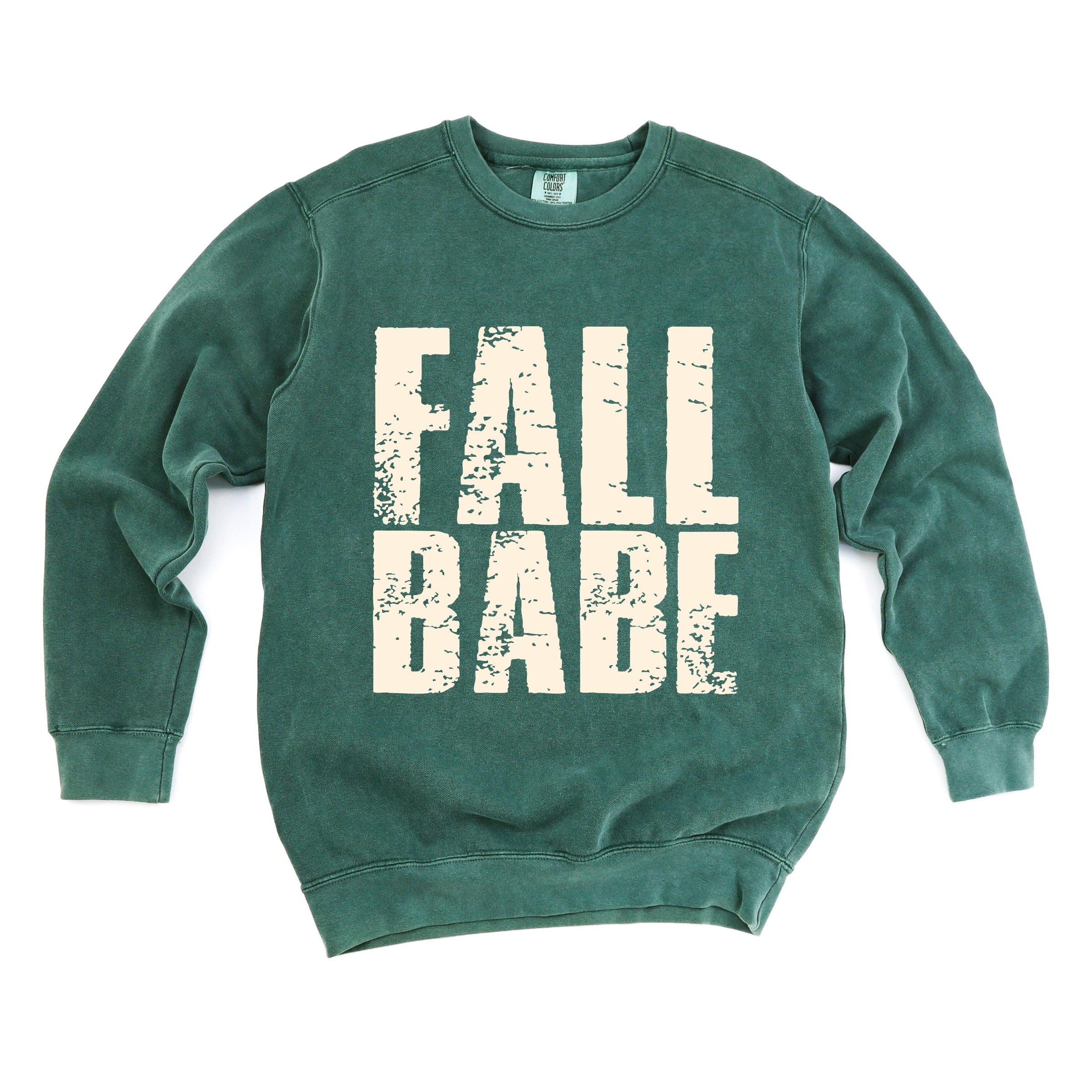 Fall Babe Distressed - Women's Garment Dyed Graphic Sweatshirt