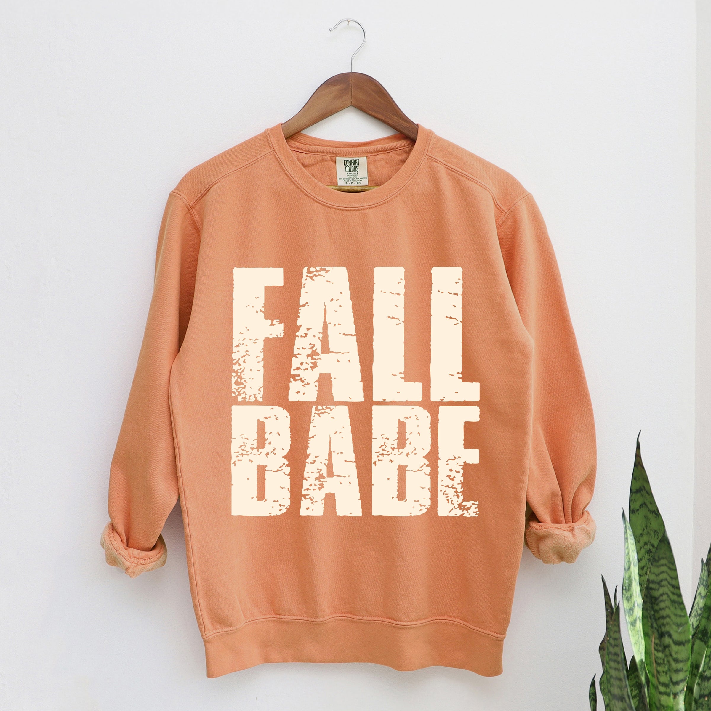 Fall Babe Distressed - Women's Garment Dyed Graphic Sweatshirt