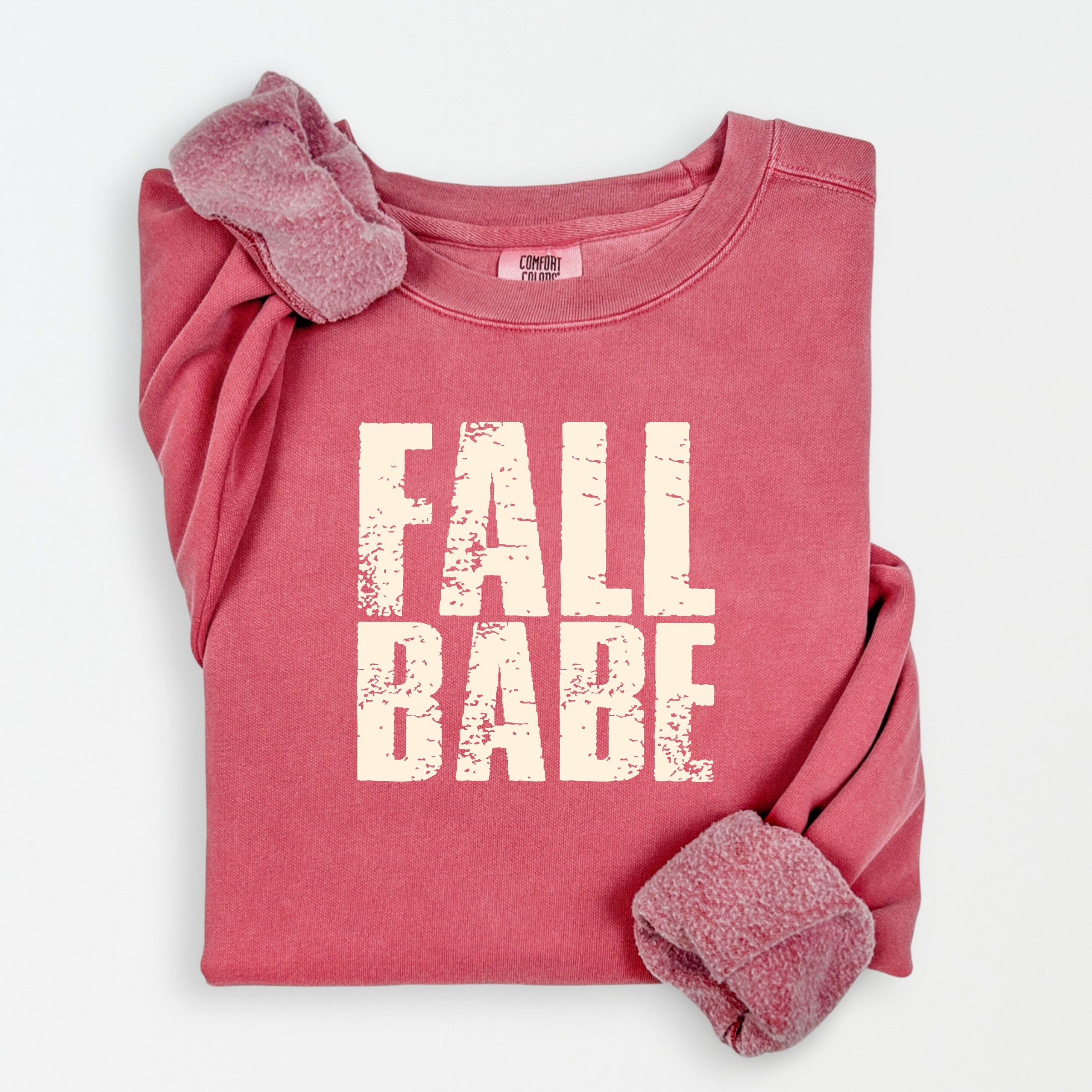 Fall Babe Distressed - Women's Lightweight Garment Dyed Sweatshirt