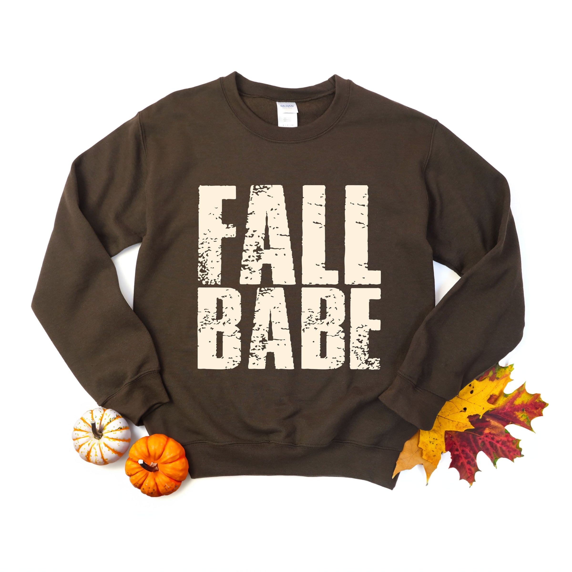 Fall Babe Distressed -  Women's Graphic Sweatshirt