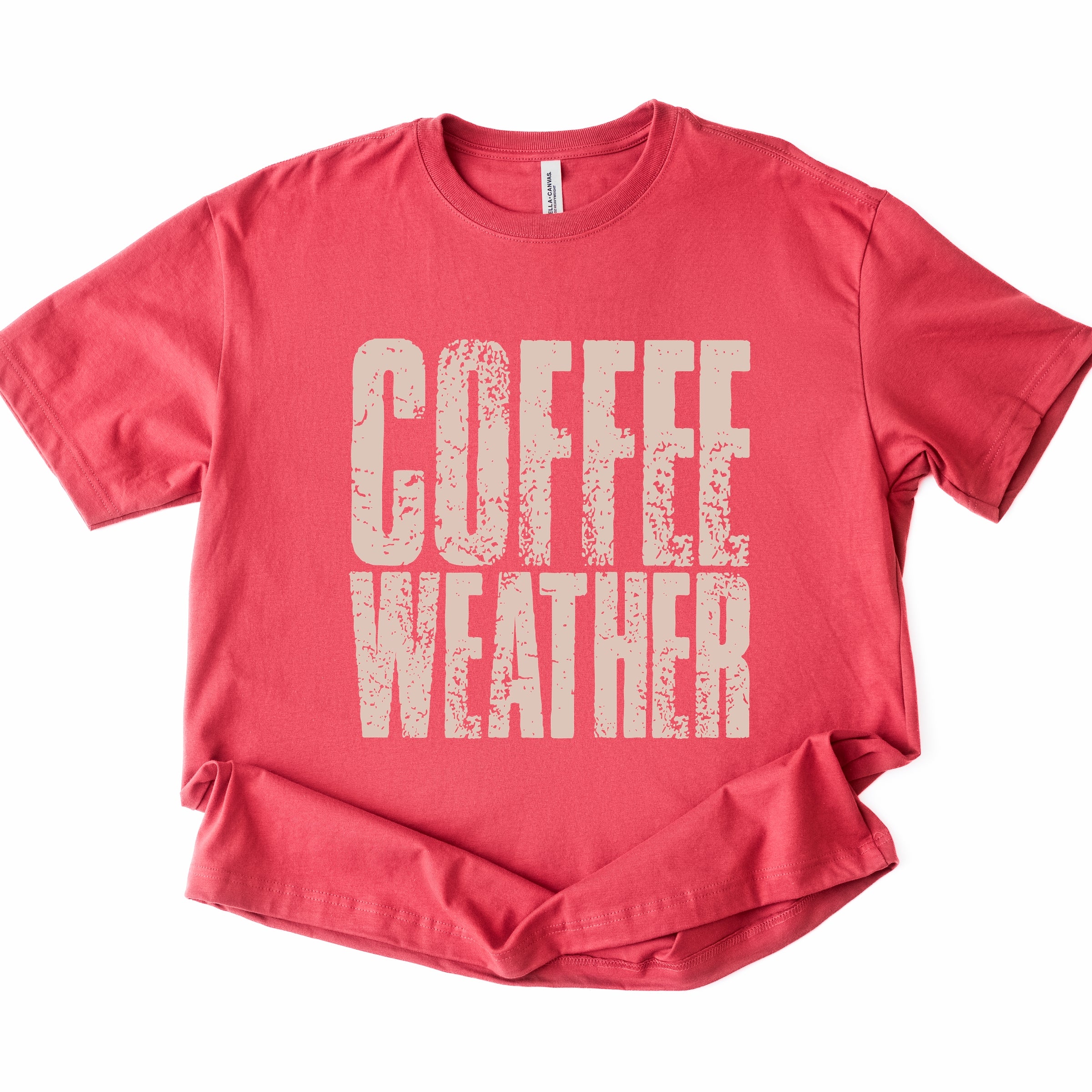 Coffee Weather Distressed - Heavyweight Tee