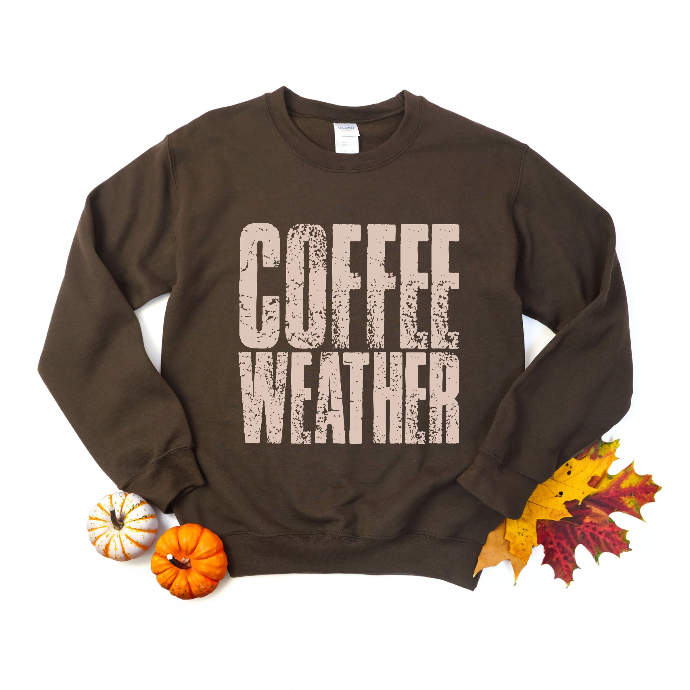 Coffee Weather Distressed - Sweatshirt