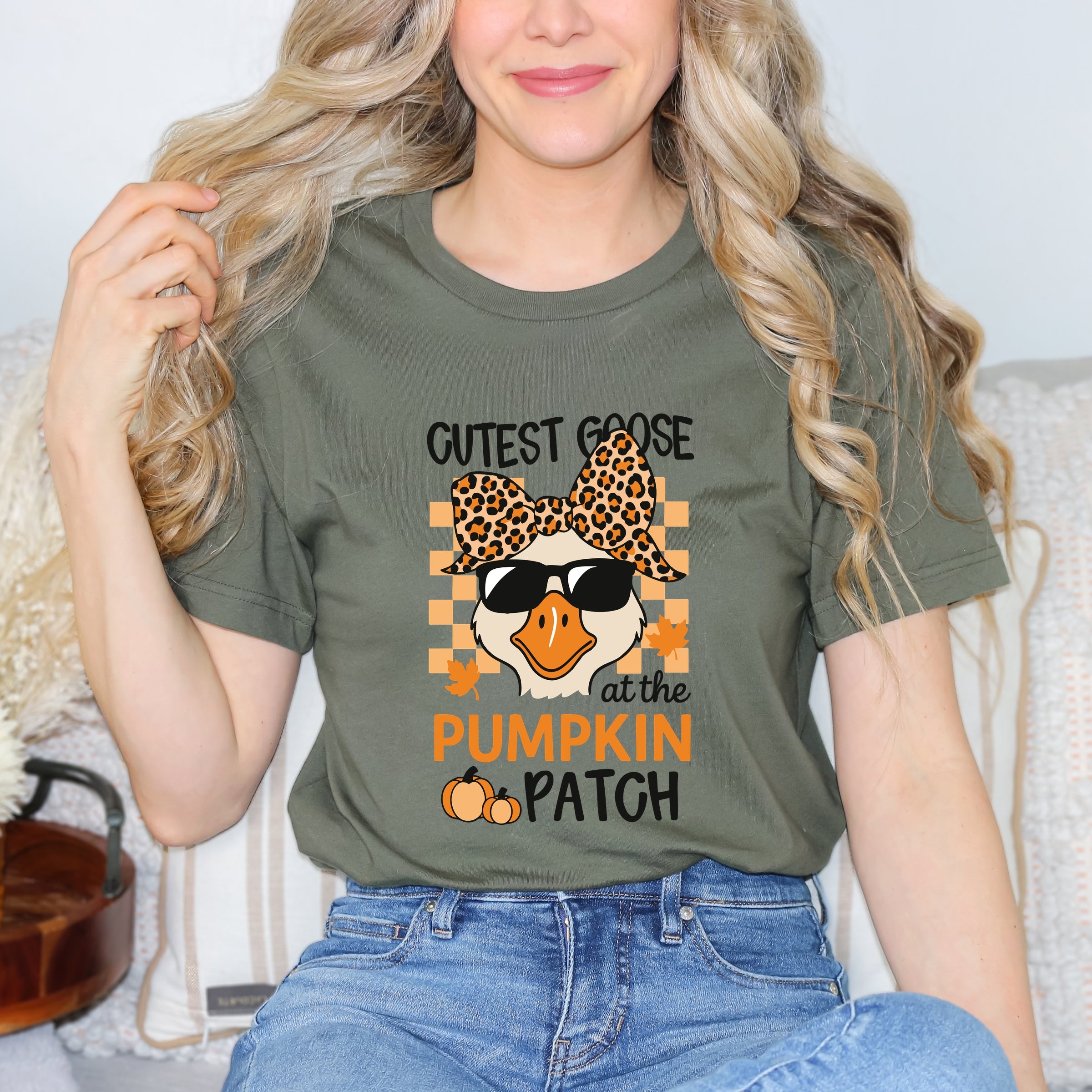 Cutest Goose At The Pumpkin Patch - Womens Short Sleeve Tee