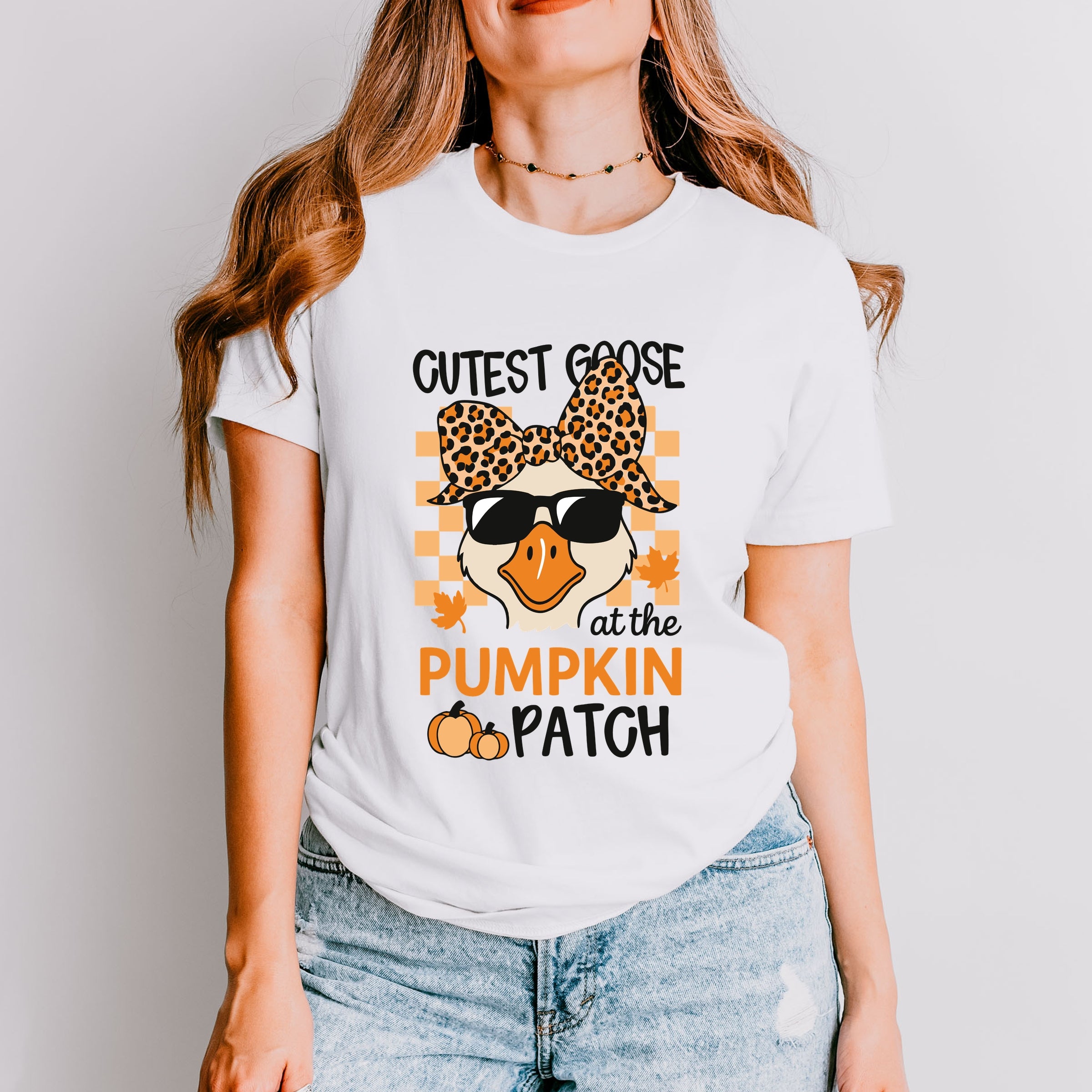 Cutest Goose At The Pumpkin Patch - Womens Short Sleeve Tee