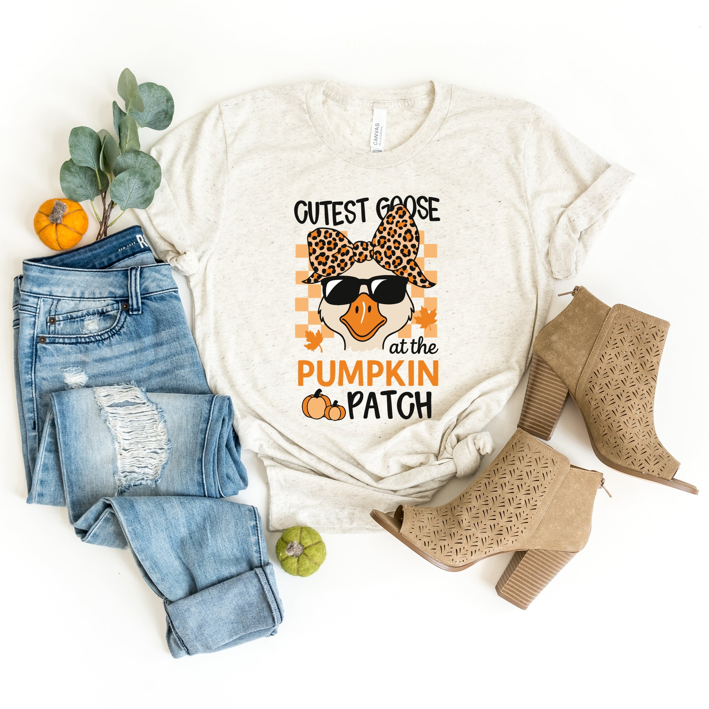 Cutest Goose At The Pumpkin Patch - Womens Short Sleeve Tee