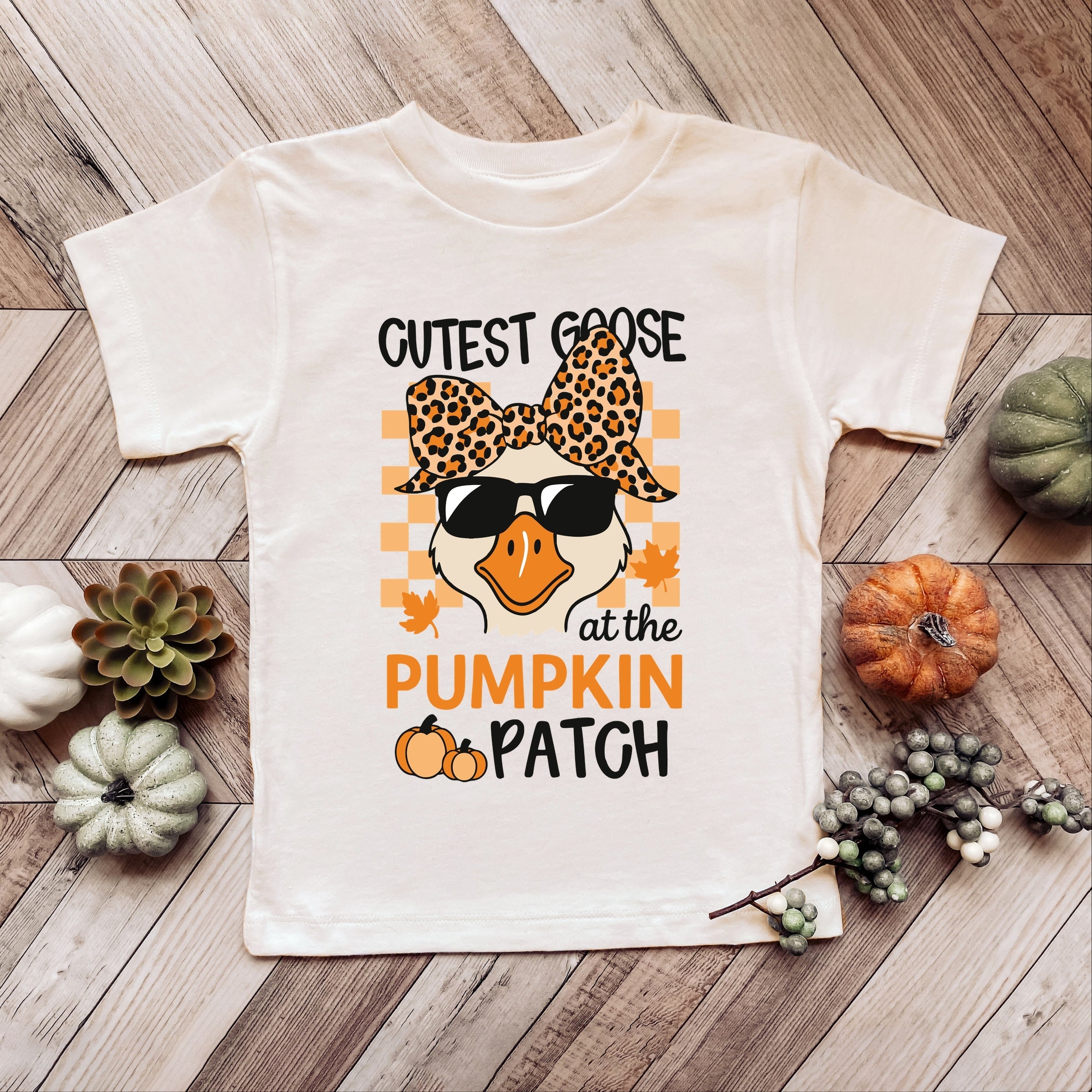 Cutest Goose At The Pumpkin Patch - Youth Short Sleeve Graphic T-Shirt and Toddler Short Sleeve Graphic T-Shirt