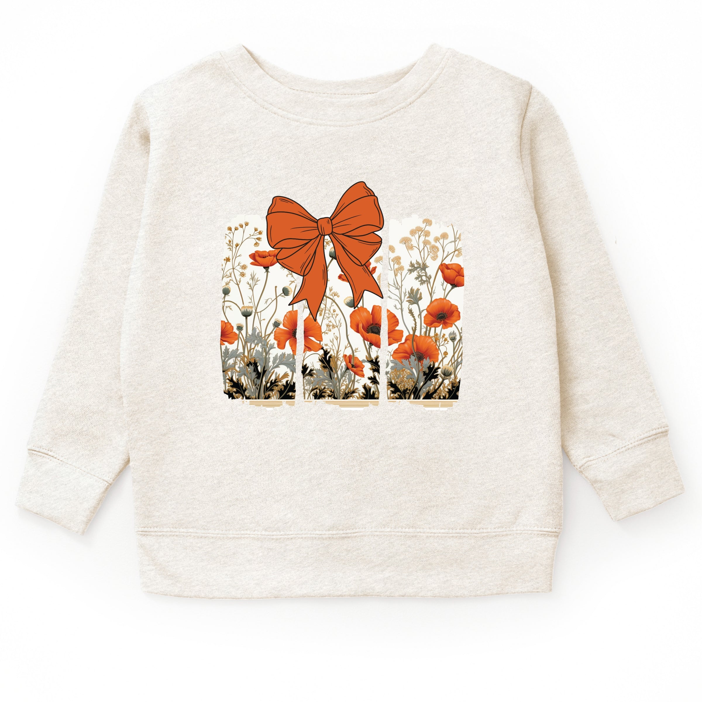 Coquette Fall Floral Orange - Youth Graphic Sweatshirt