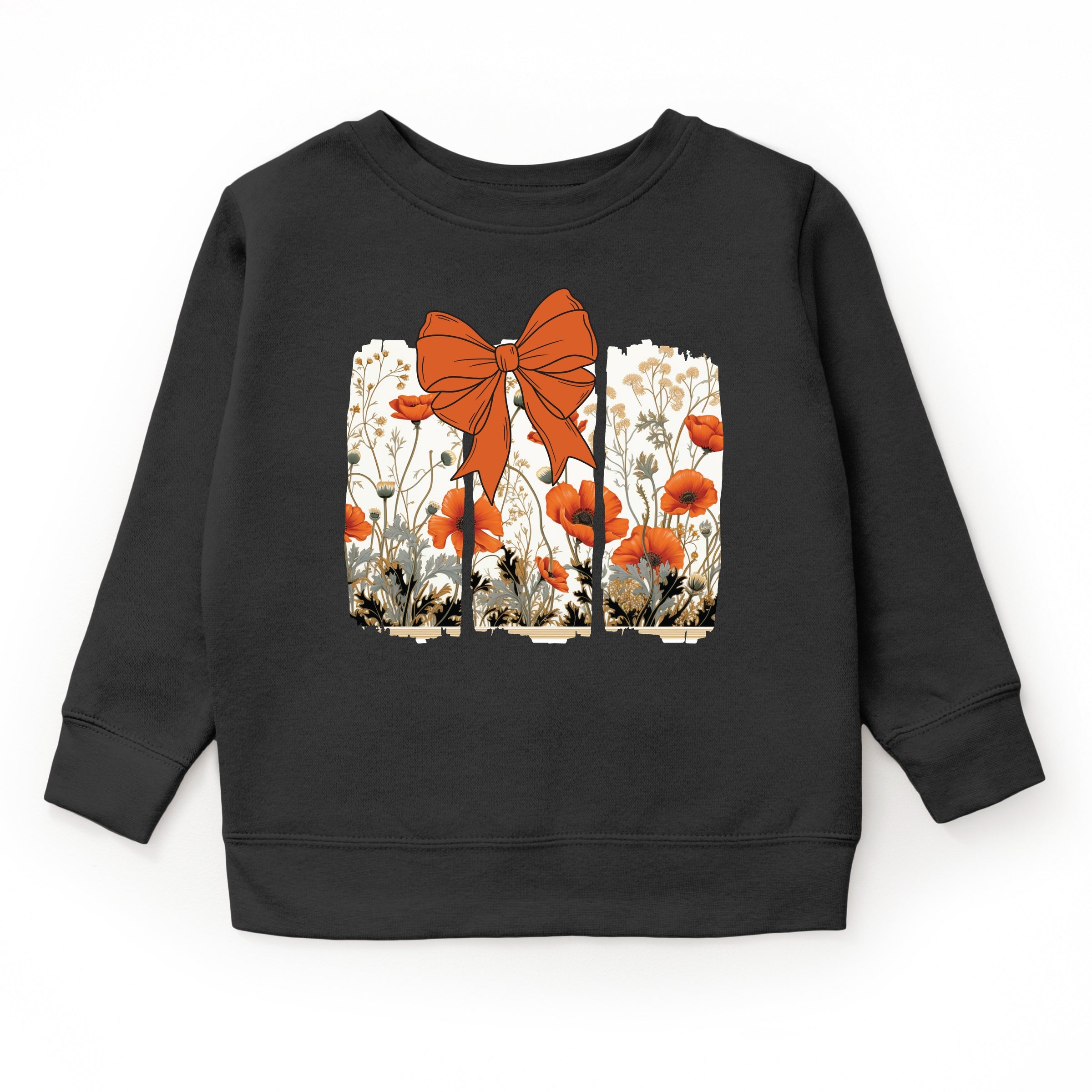 Coquette Fall Floral Orange - Youth Graphic Sweatshirt