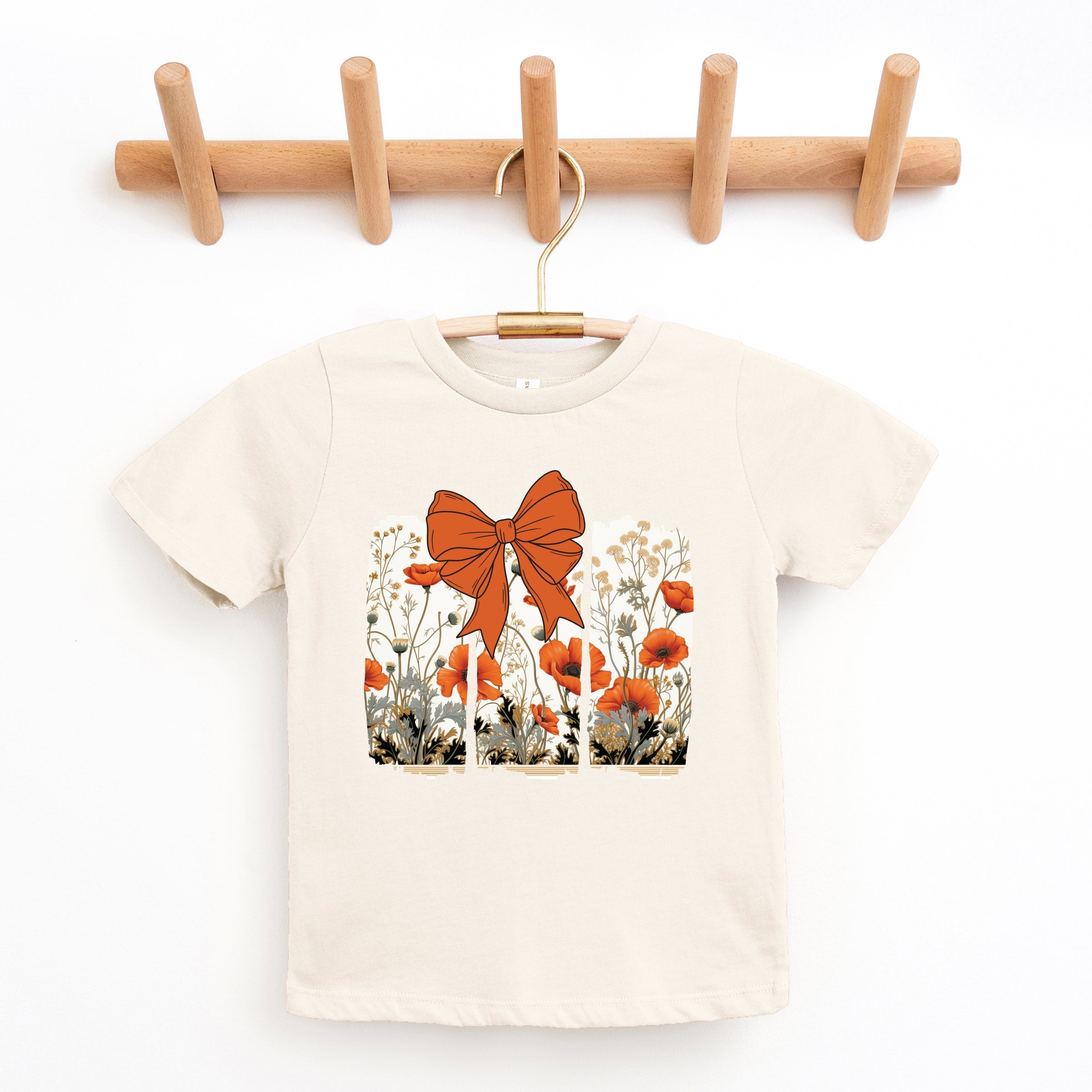 Coquette Fall Floral Orange - Youth Short Sleeve Graphic T-Shirt