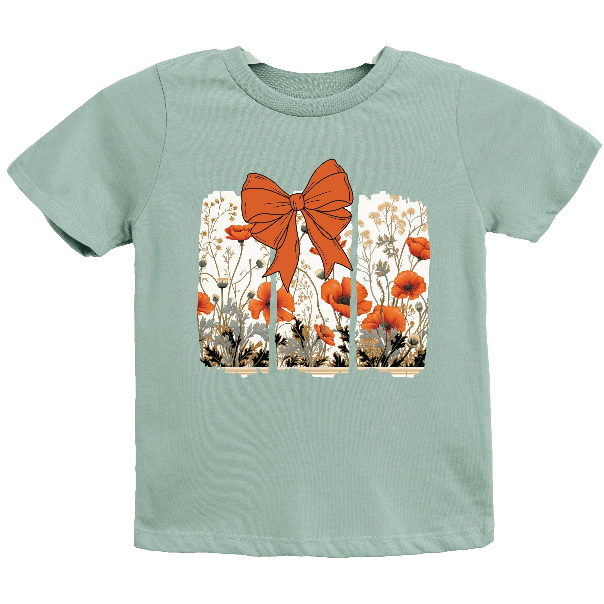 Coquette Fall Floral Orange - Youth Short Sleeve Graphic T-Shirt