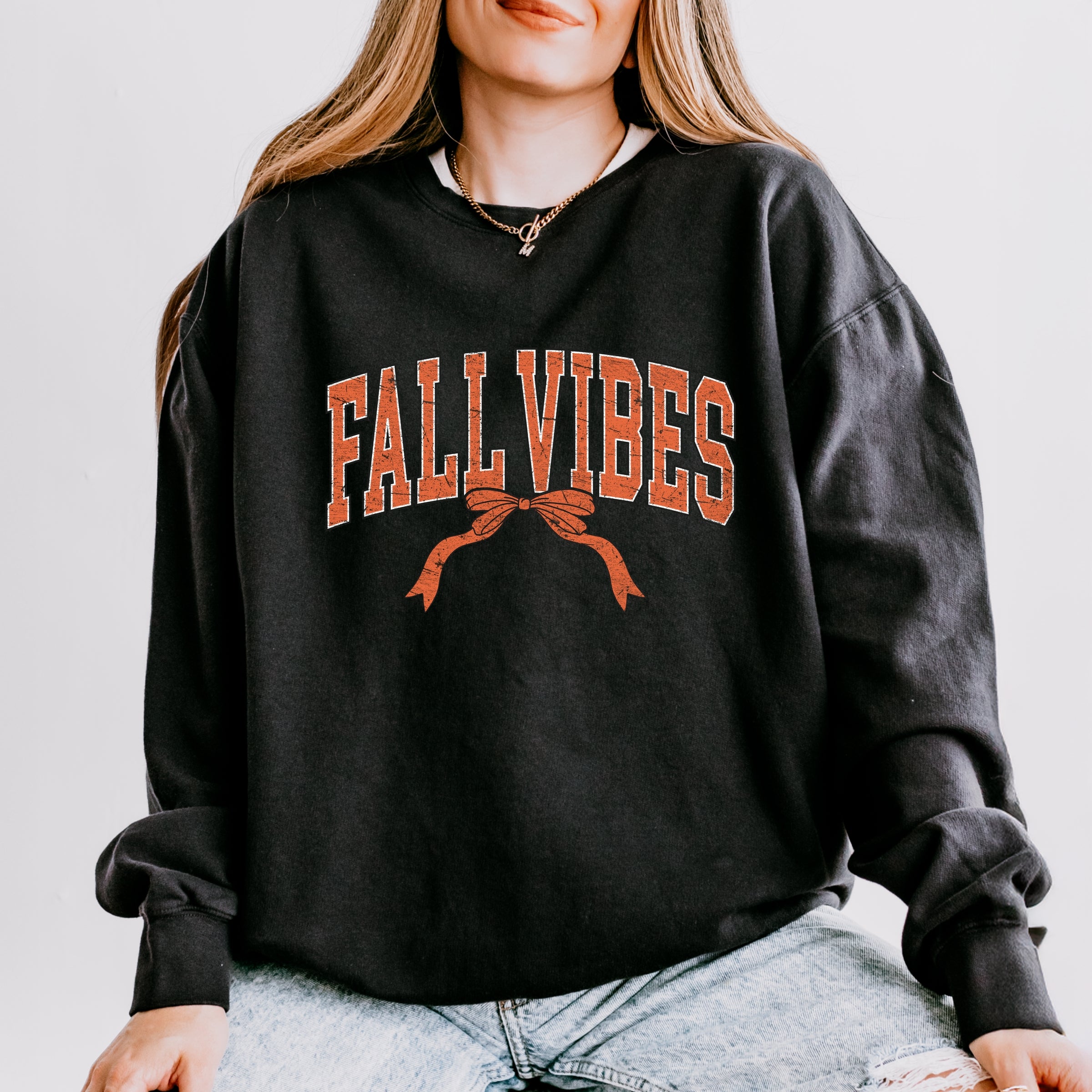 Varsity Fall Vibes Coquette - Women's Lightweight Garment Dyed Sweatshirt