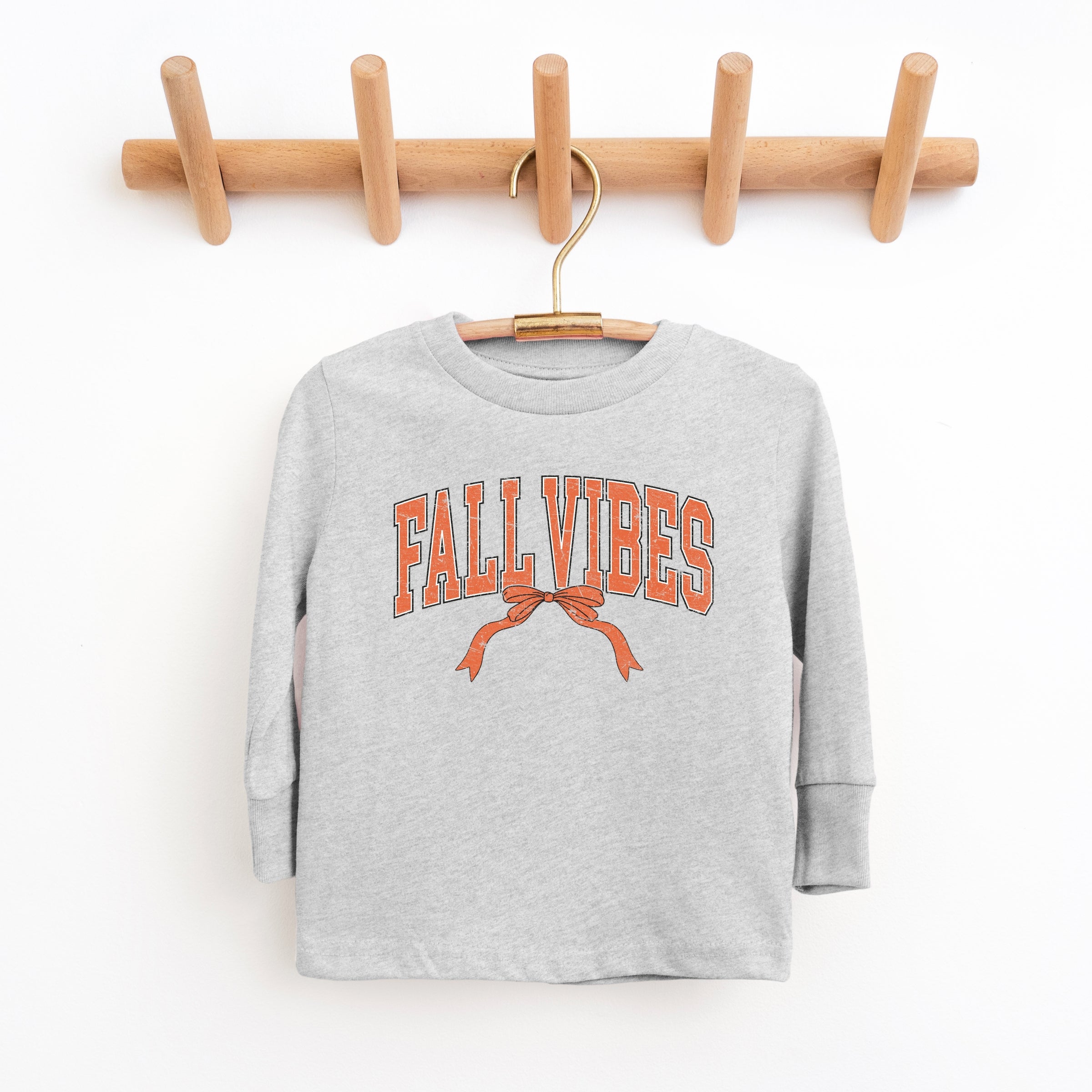 Varsity Fall Vibes Coquette - Youth Long Sleeve Graphic T-Shirt and Toddler Long Sleeve Graphic Tee