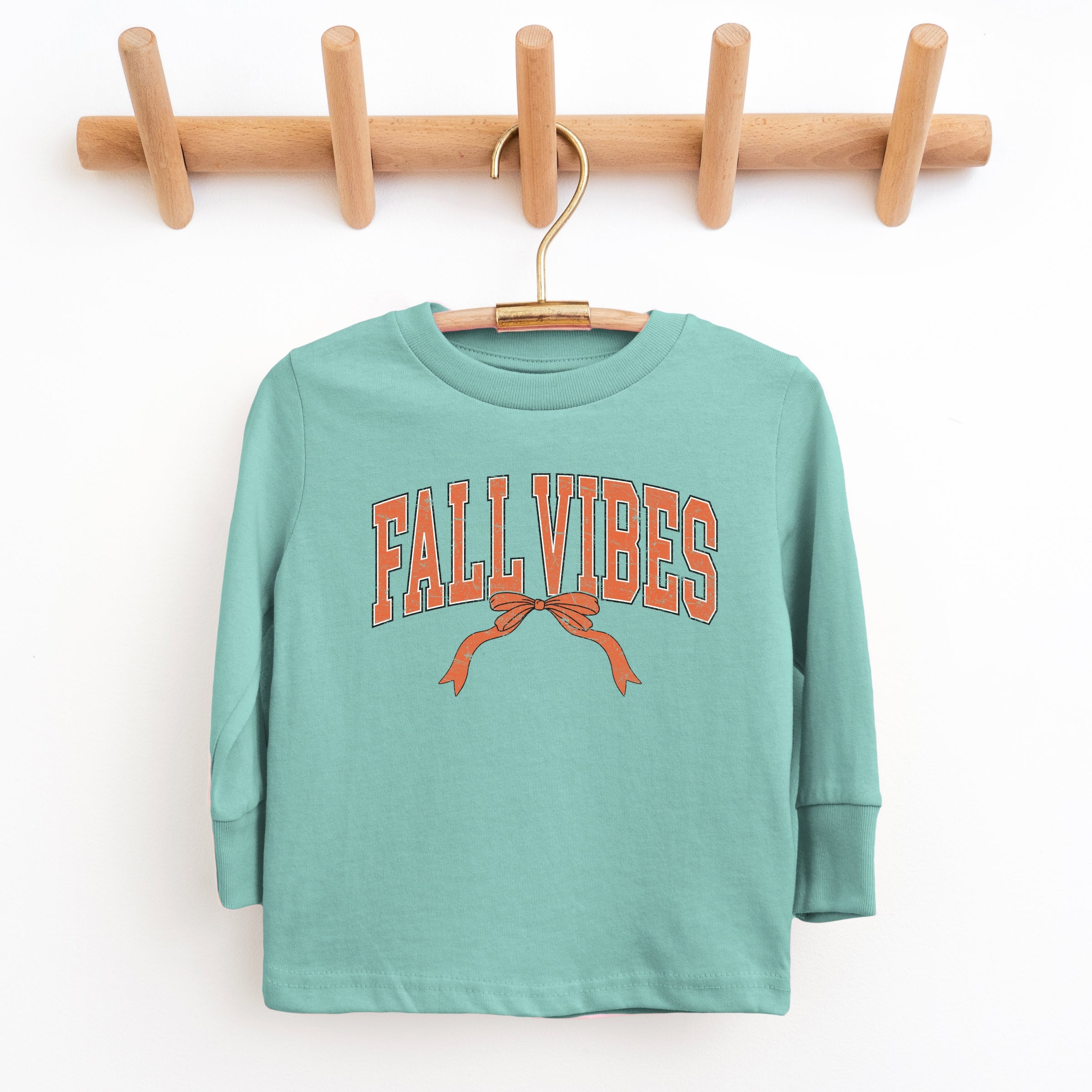 Varsity Fall Vibes Coquette - Youth Long Sleeve Graphic T-Shirt and Toddler Long Sleeve Graphic Tee
