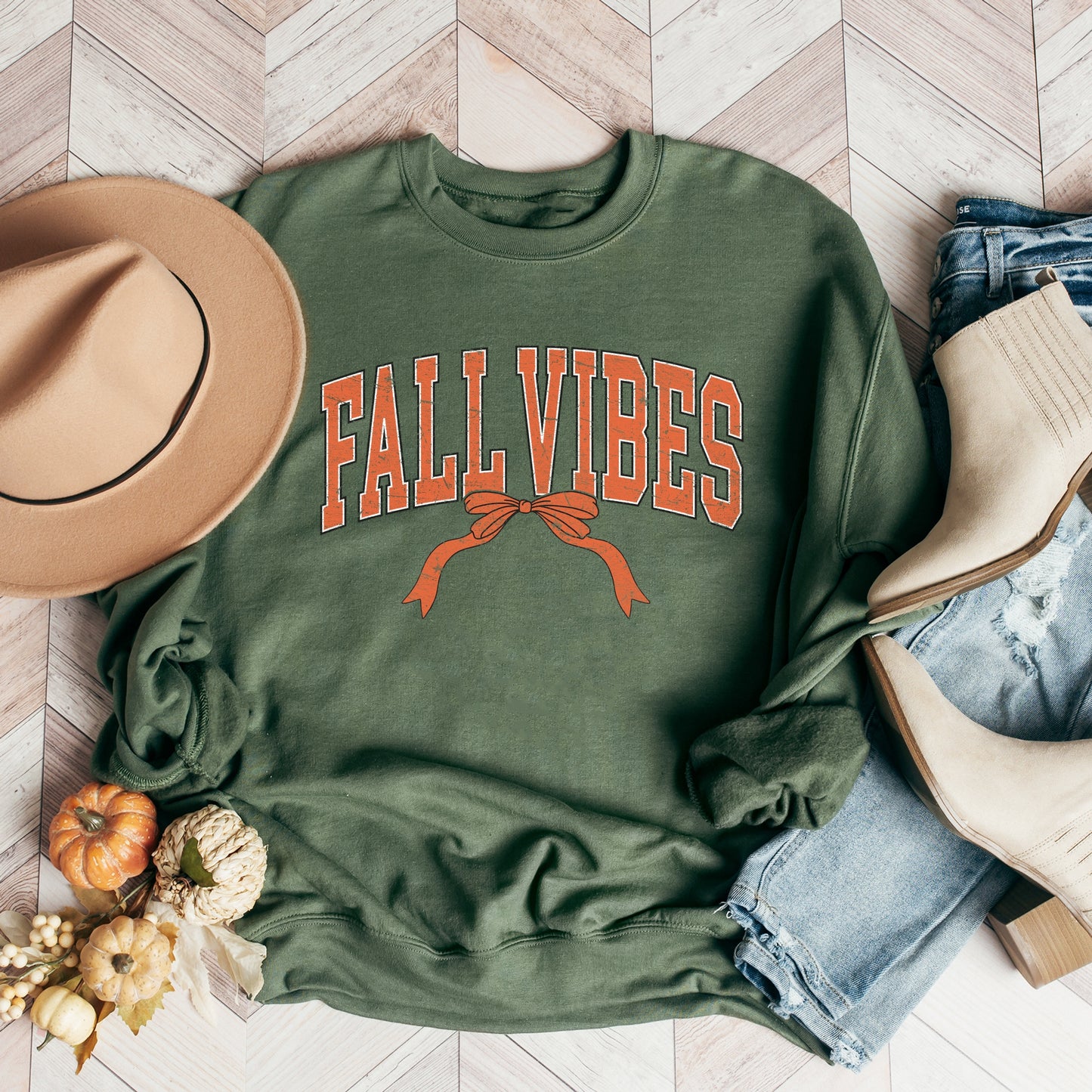 Varsity Fall Vibes Coquette -  Womens Sweatshirt