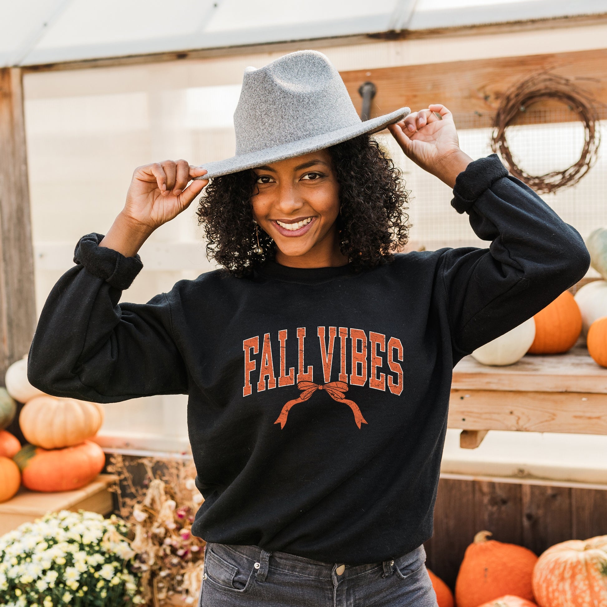 Varsity Fall Vibes Coquette -  Womens Sweatshirt