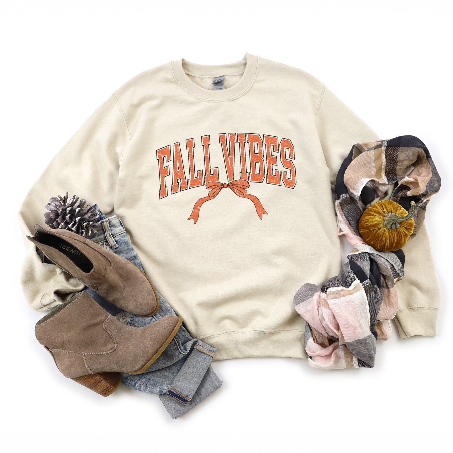 Varsity Fall Vibes Coquette -  Womens Sweatshirt