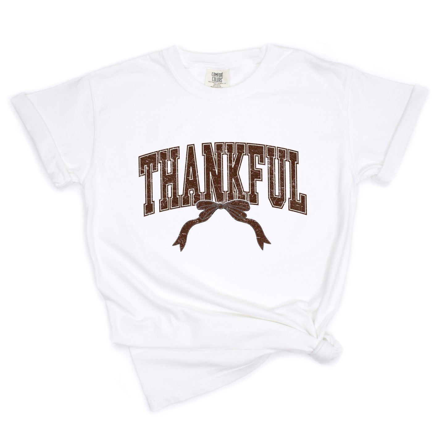 Varsity Thankful Coquette - Womens Garment Dyed Tee