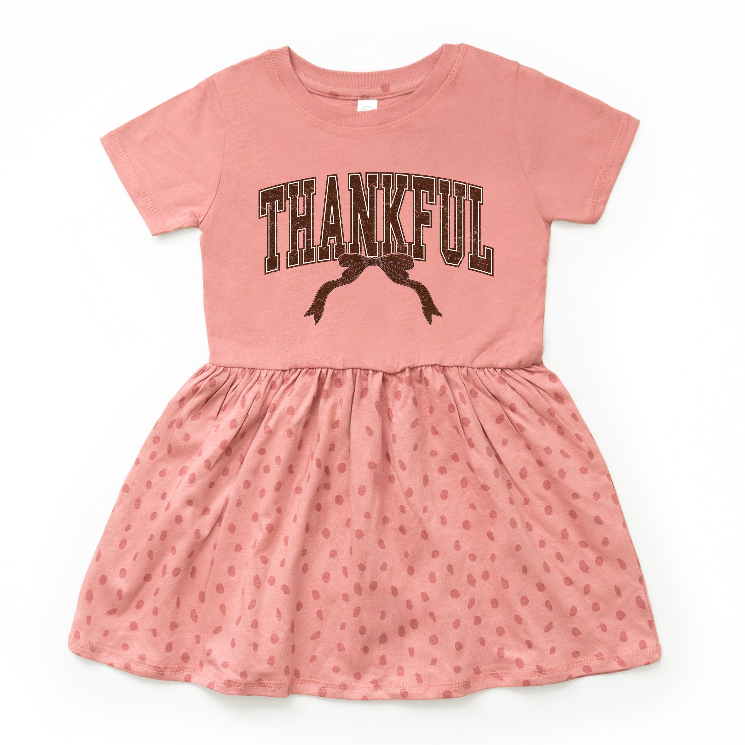 Varsity Thankful Coquette - Toddler Graphic Dress and Infant Dress