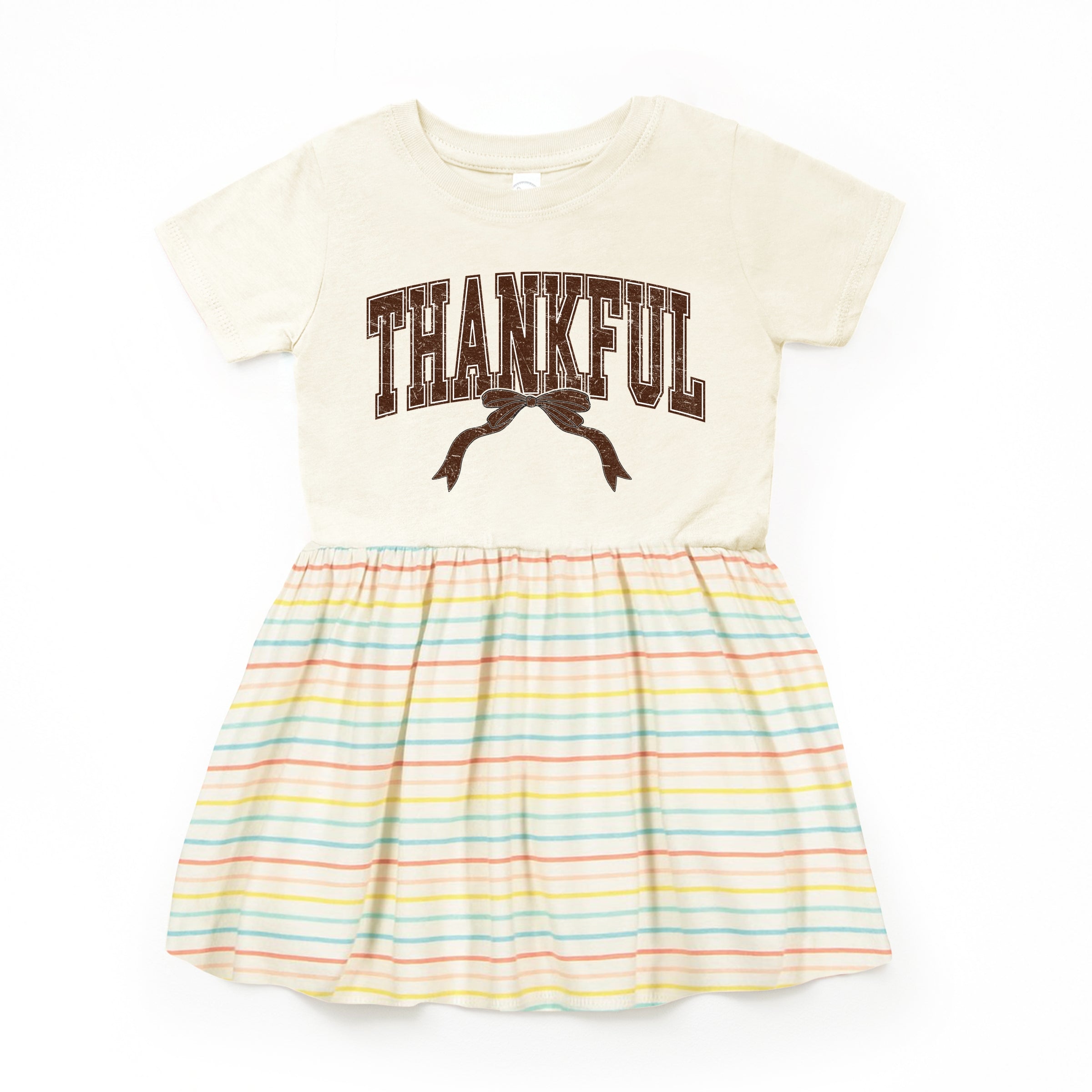 Varsity Thankful Coquette - Toddler Graphic Dress and Infant Dress