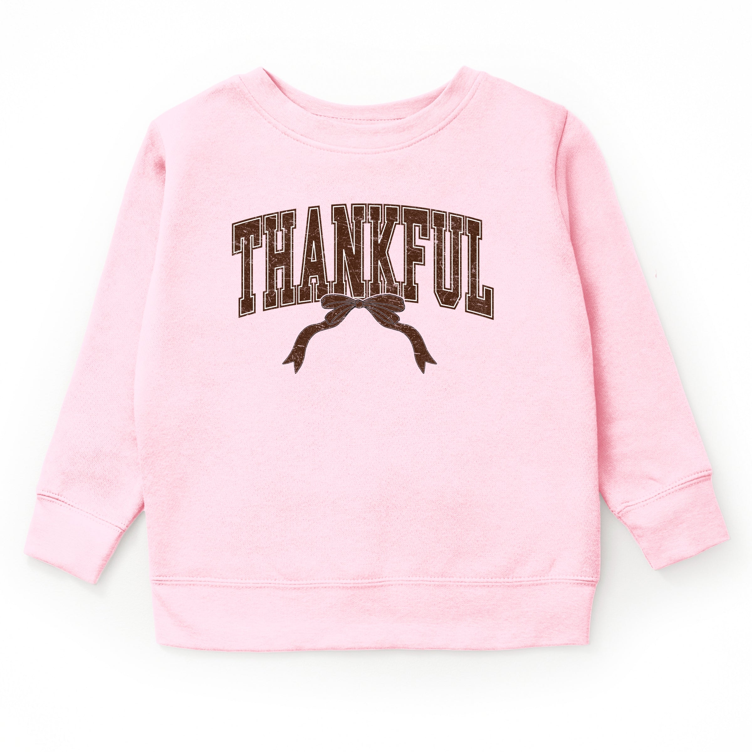 Varsity Thankful Coquette - Toddler Graphic Sweatshirt and Youth Graphic Sweatshirt